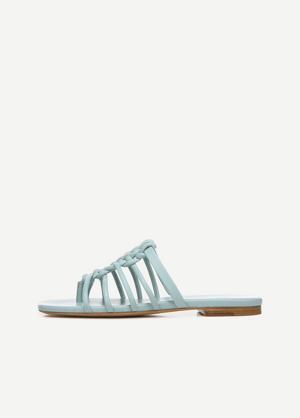 Dae Knotted Leather Flat Sandal