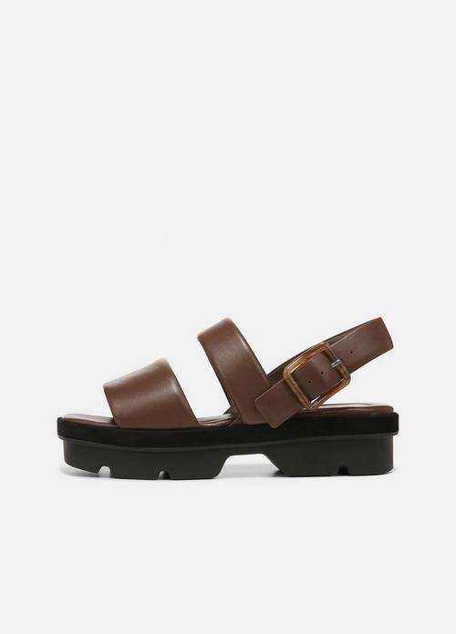 Bowie Leather Lug-Sole Slingback Sandal