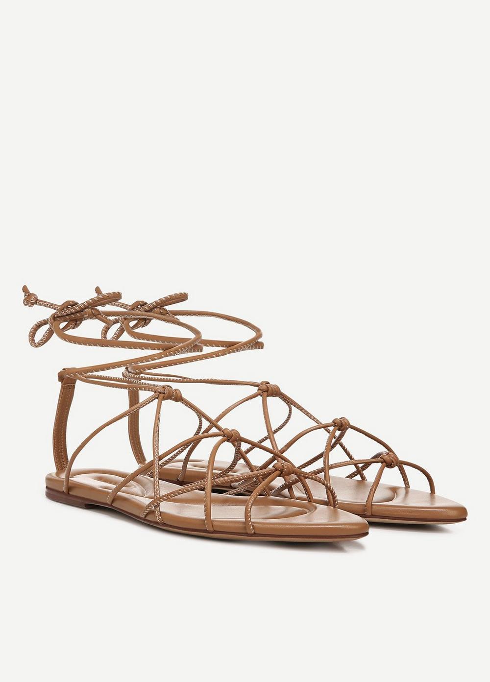 Kenna Knotted Leather Gladiator Sandal