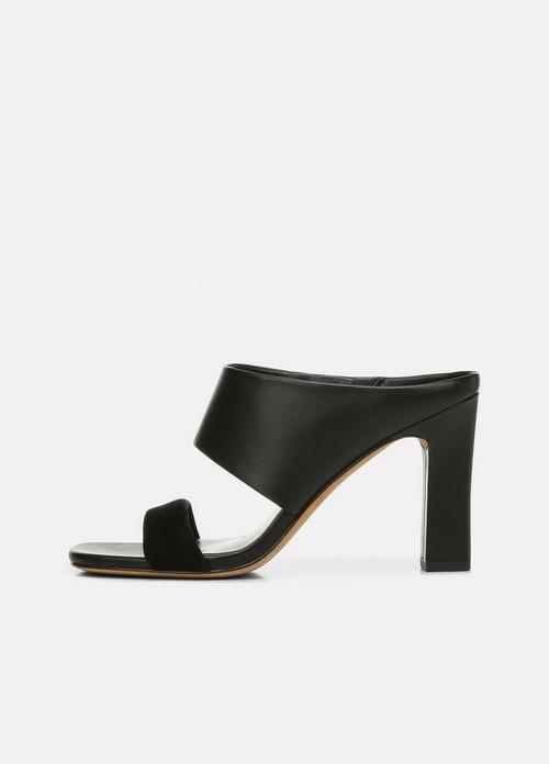 Quinn Leather and Suede Heeled Sandal
