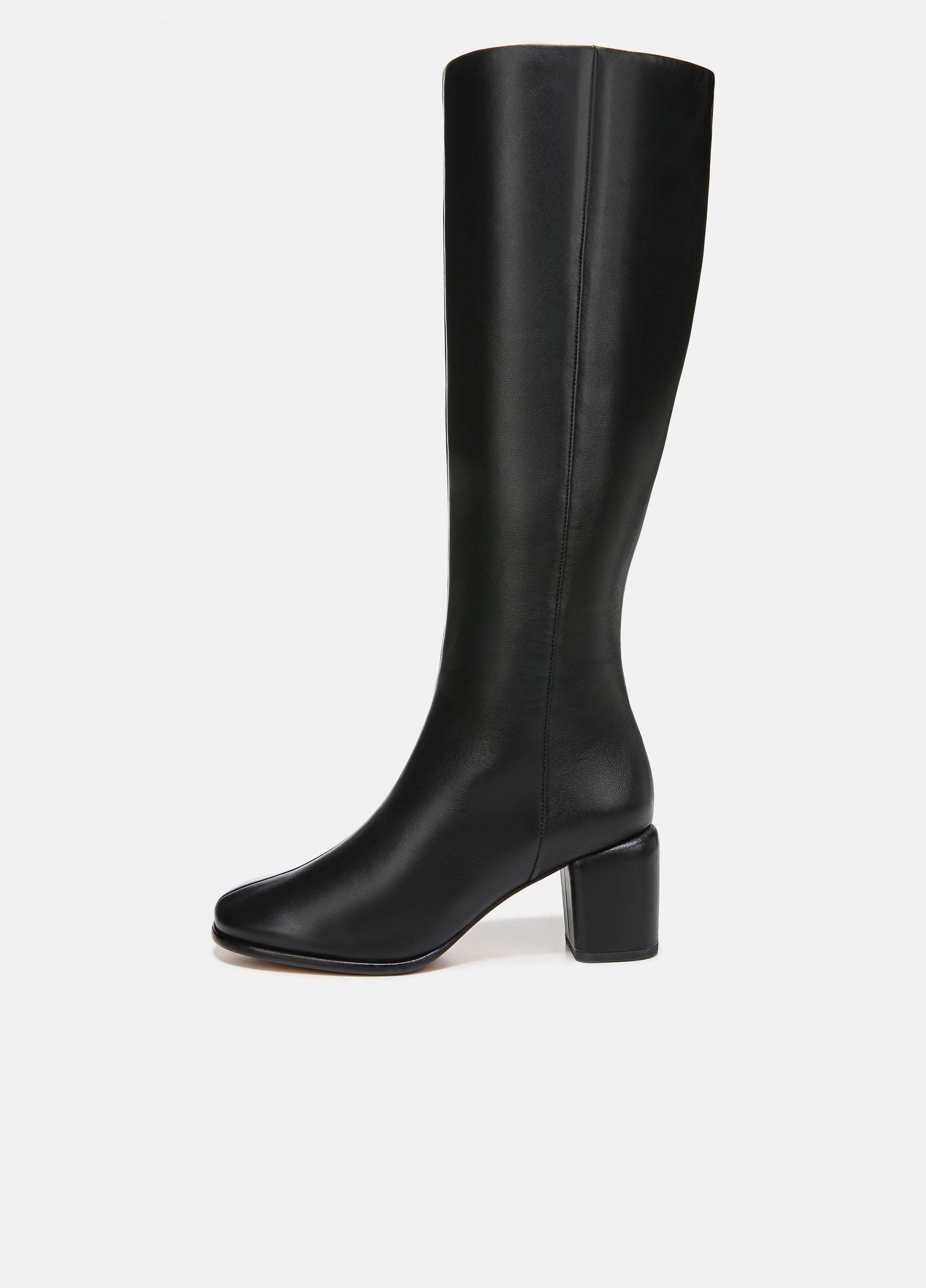 Women's Maggie Knee-High Leather Boot, Black, Size 7.5 Vince