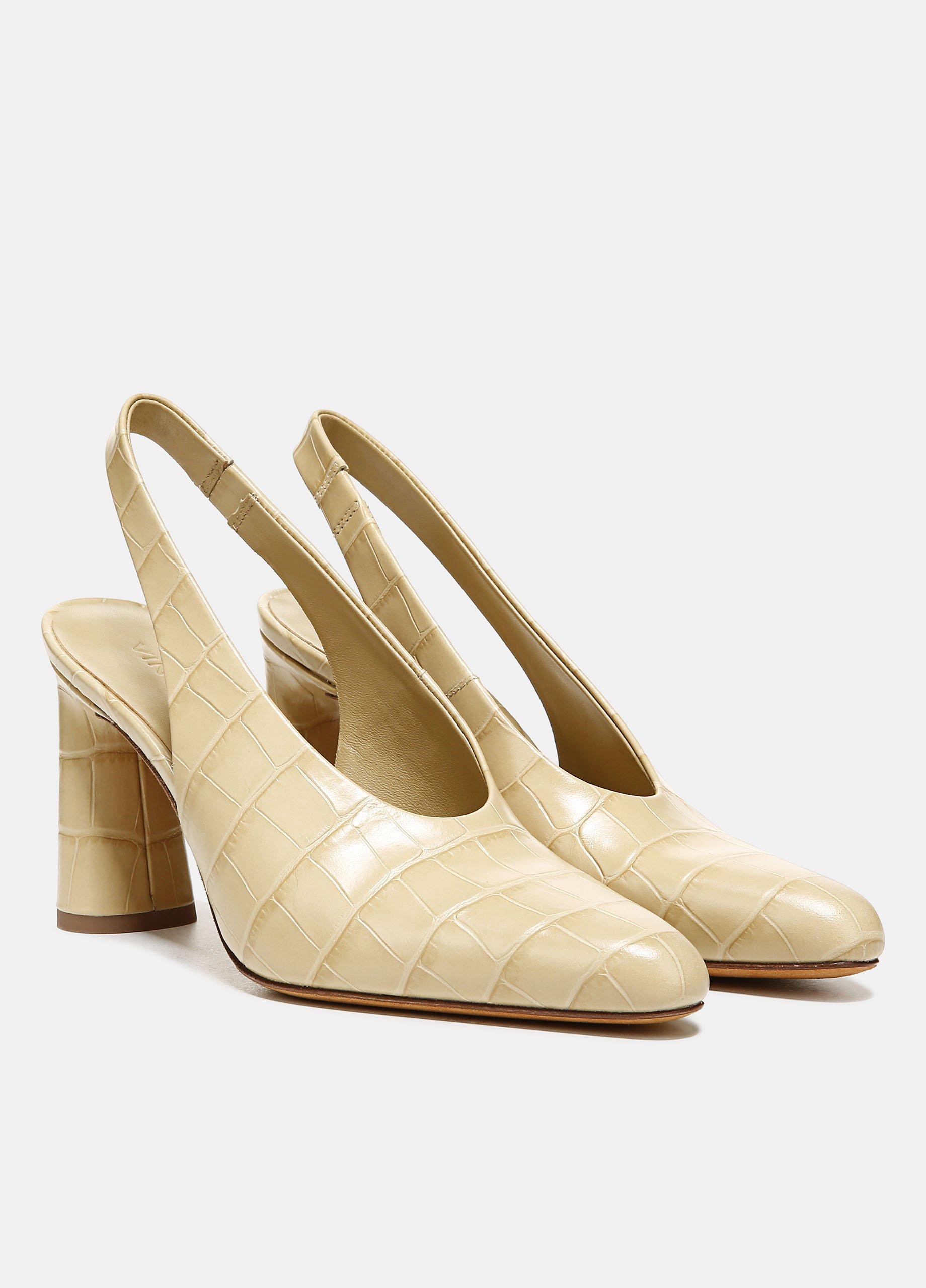 Hellen Croc-Embossed Slingback Shoe image number 1