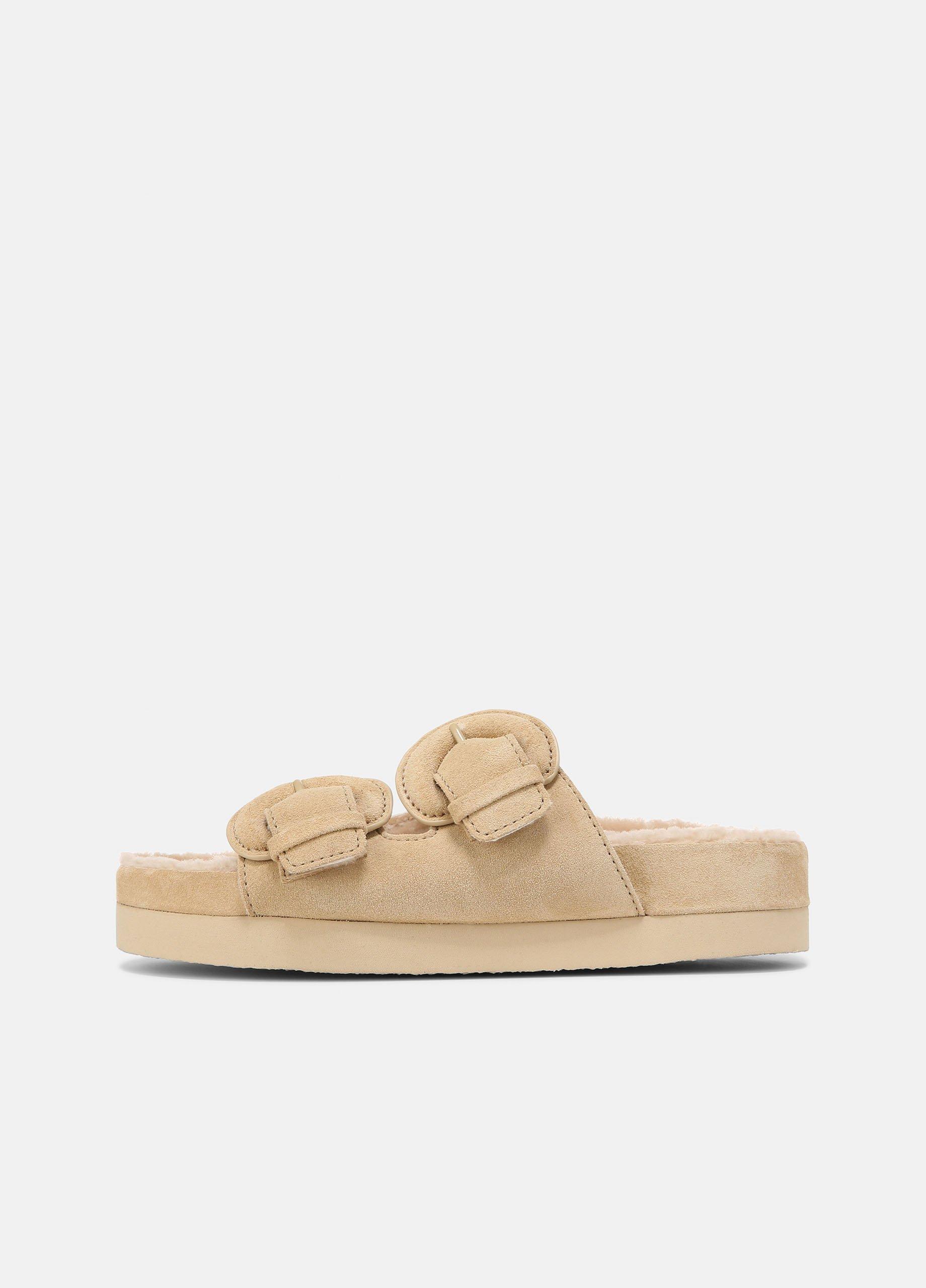 Glyn Shearling-Lined Suede Sandal image number 0