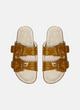 Glyn Shearling-Lined Croc-Embossed Sandal image number 3