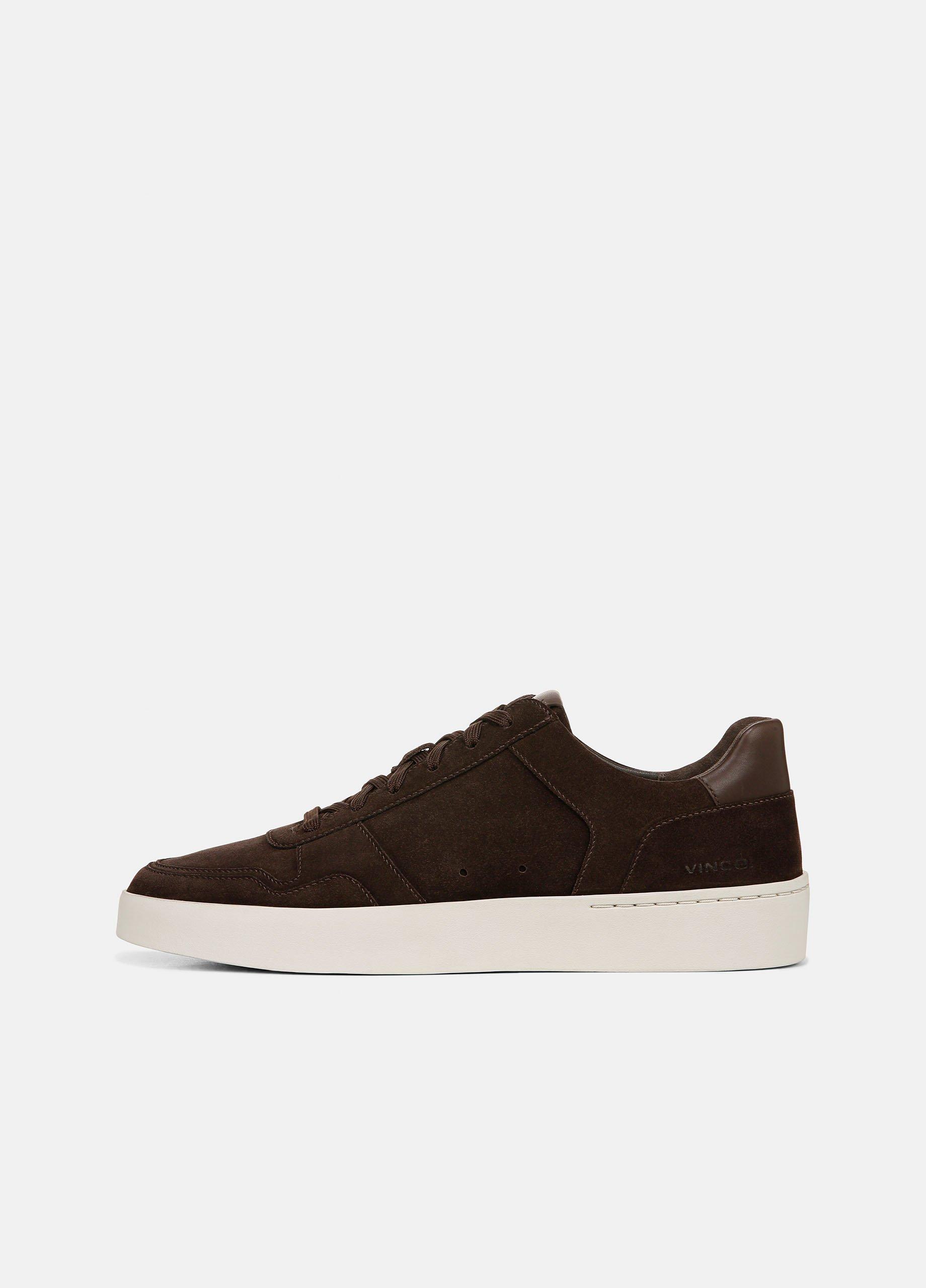 Men's Peyton Suede Sneaker, Cocoa Brown, Size 10.5 Vince