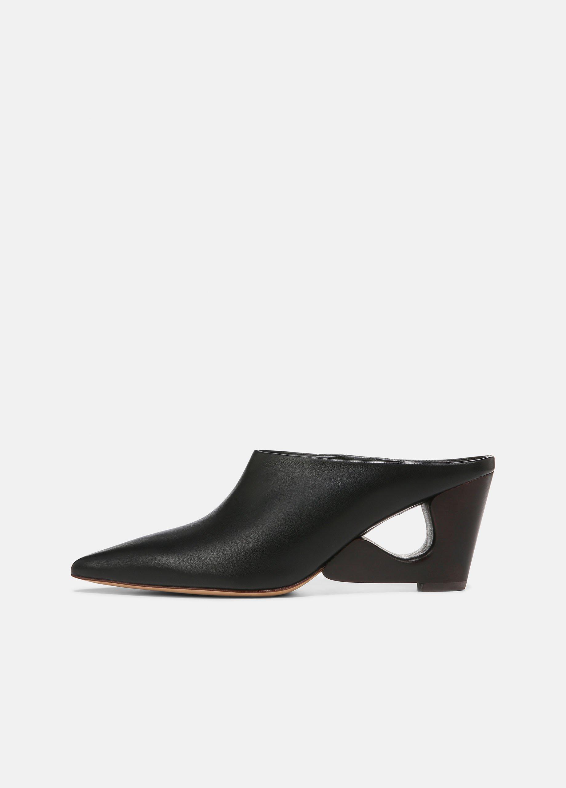 vince penley woven leather mules