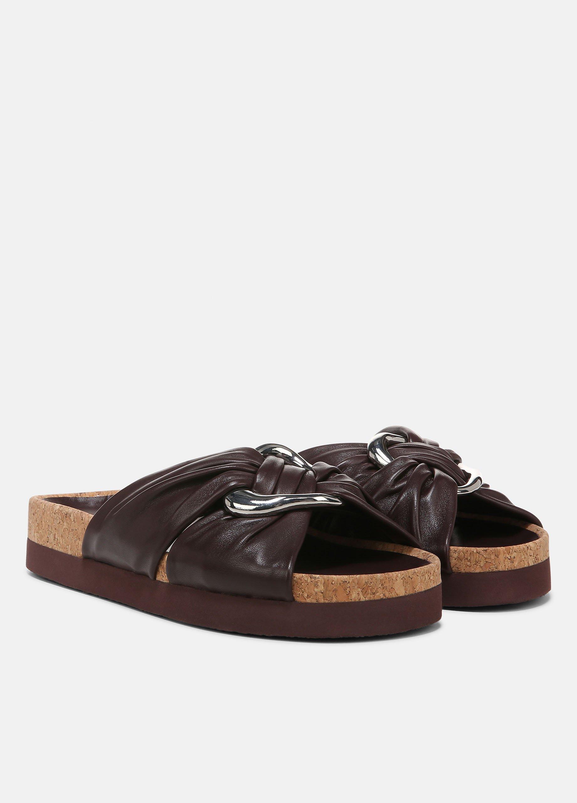 Glo Leather Slide Sandal in Sandals