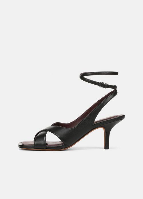 Lola Leather Heeled Wrap Sandal