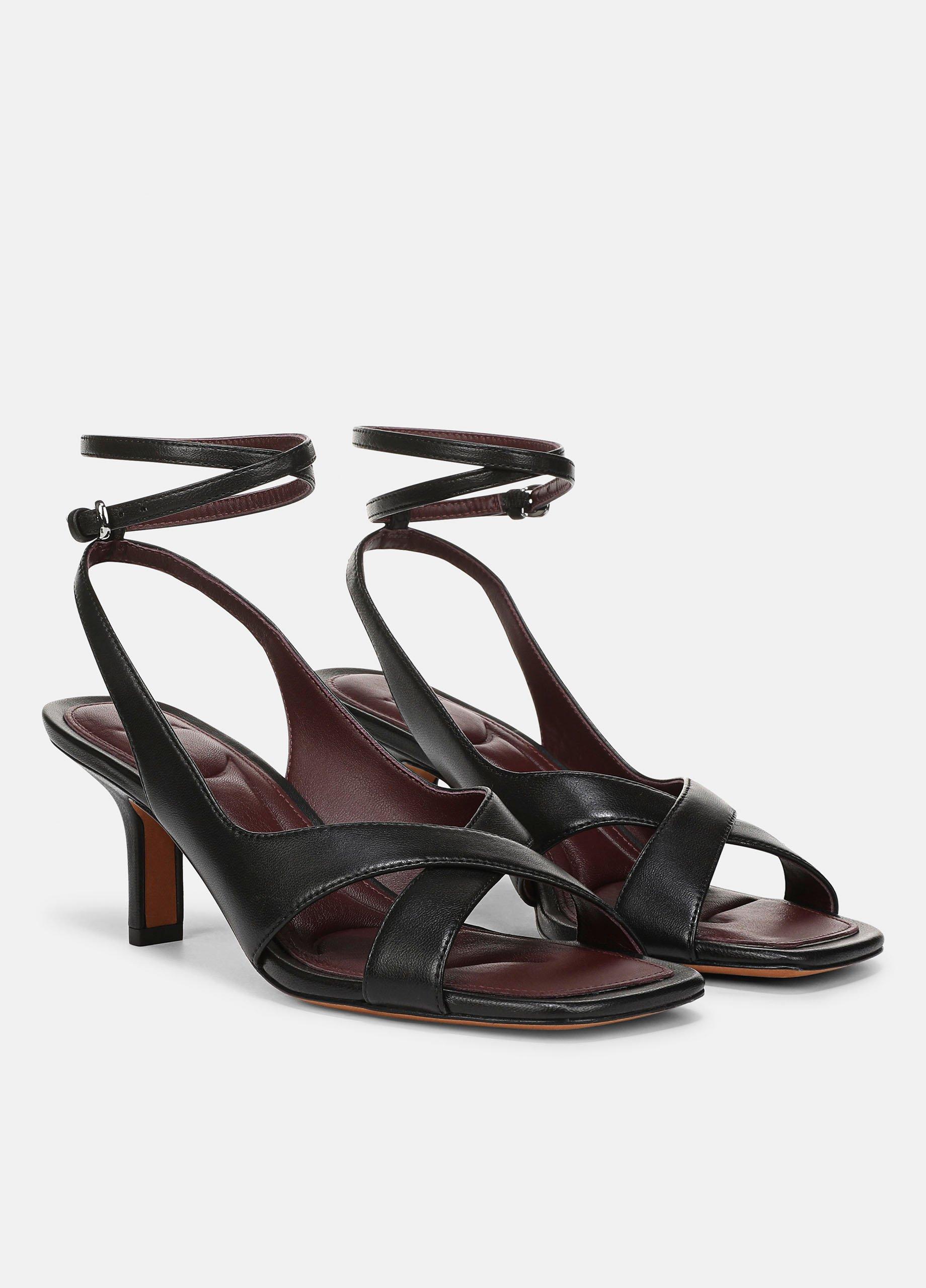 Lola Leather Heeled Wrap Sandal image number 1
