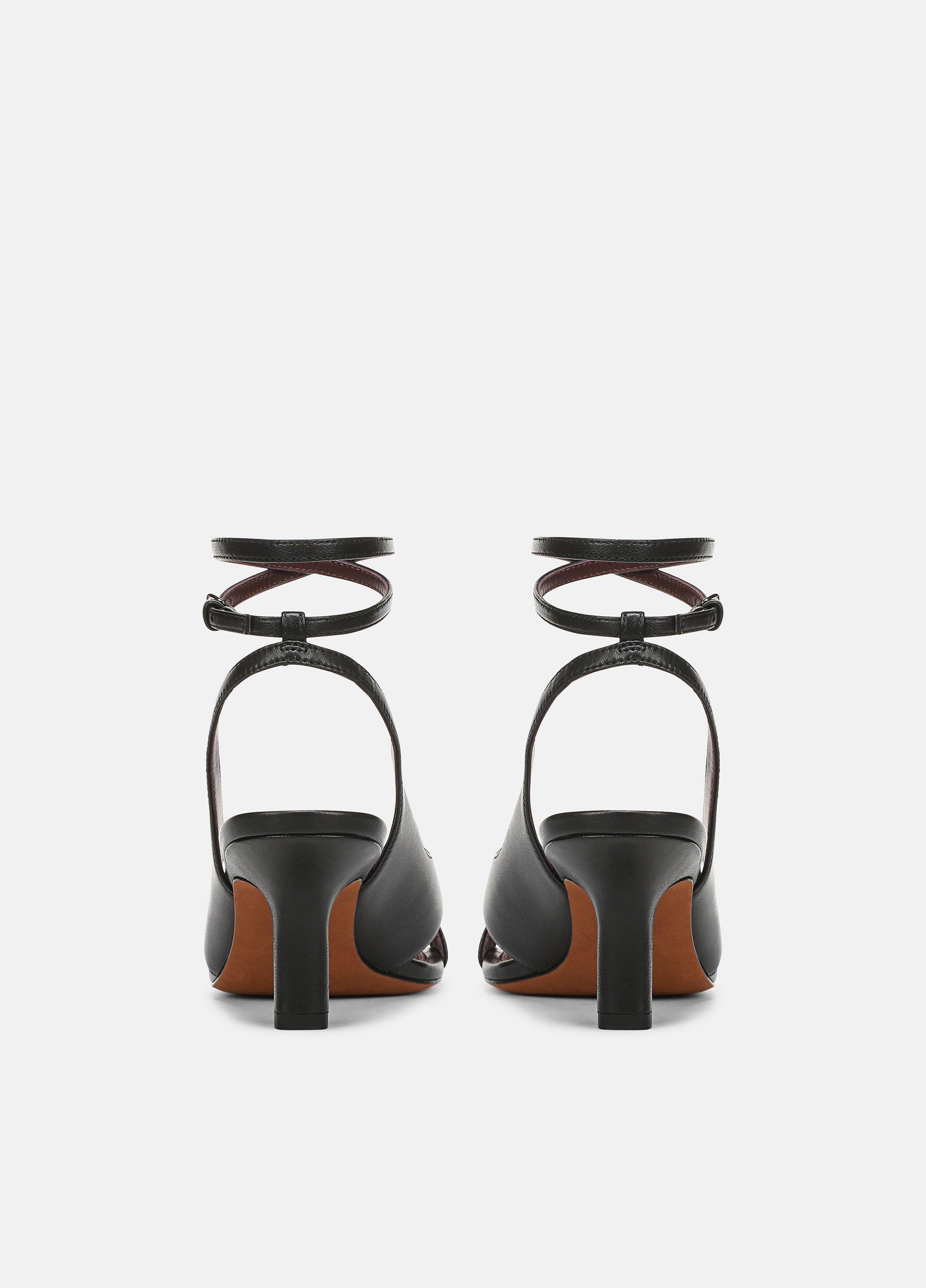 Lola Leather Heeled Wrap Sandal image number 2