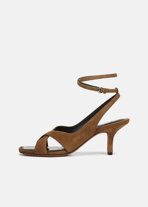 Lola Suede Heeled Wrap Sandal