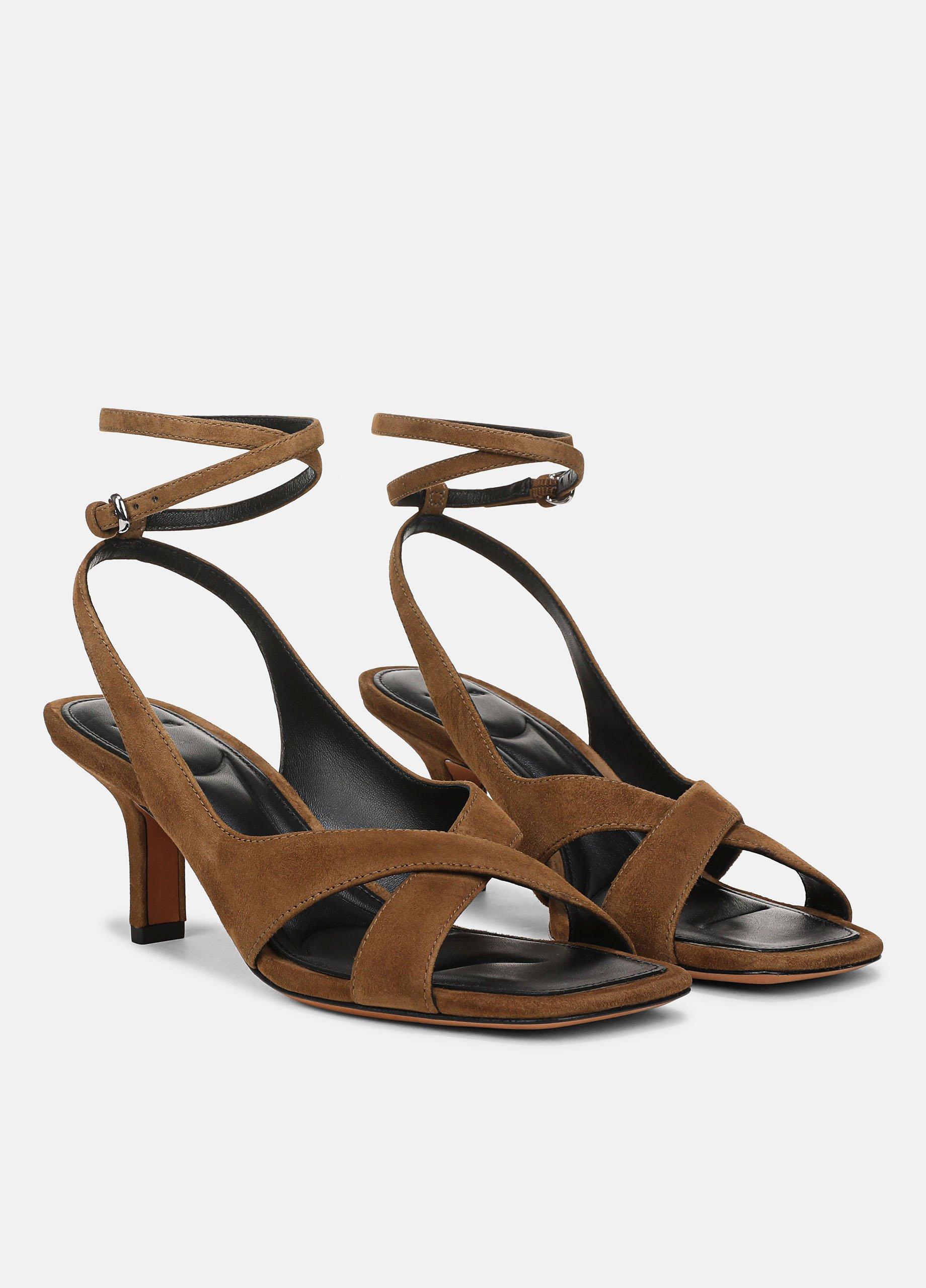 Lola Suede Heeled Wrap Sandal image number 1