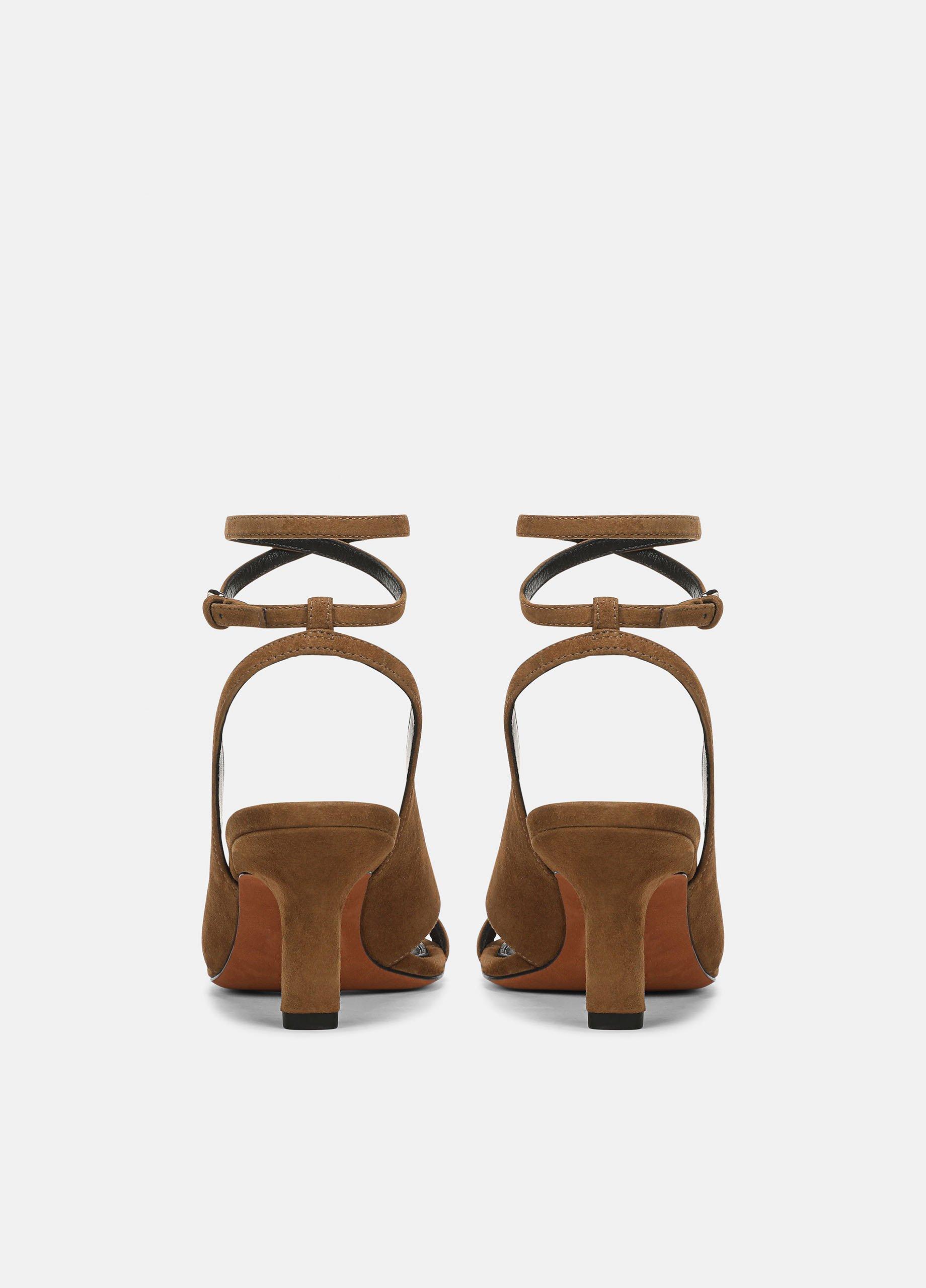 Lola Suede Heeled Wrap Sandal image number 2