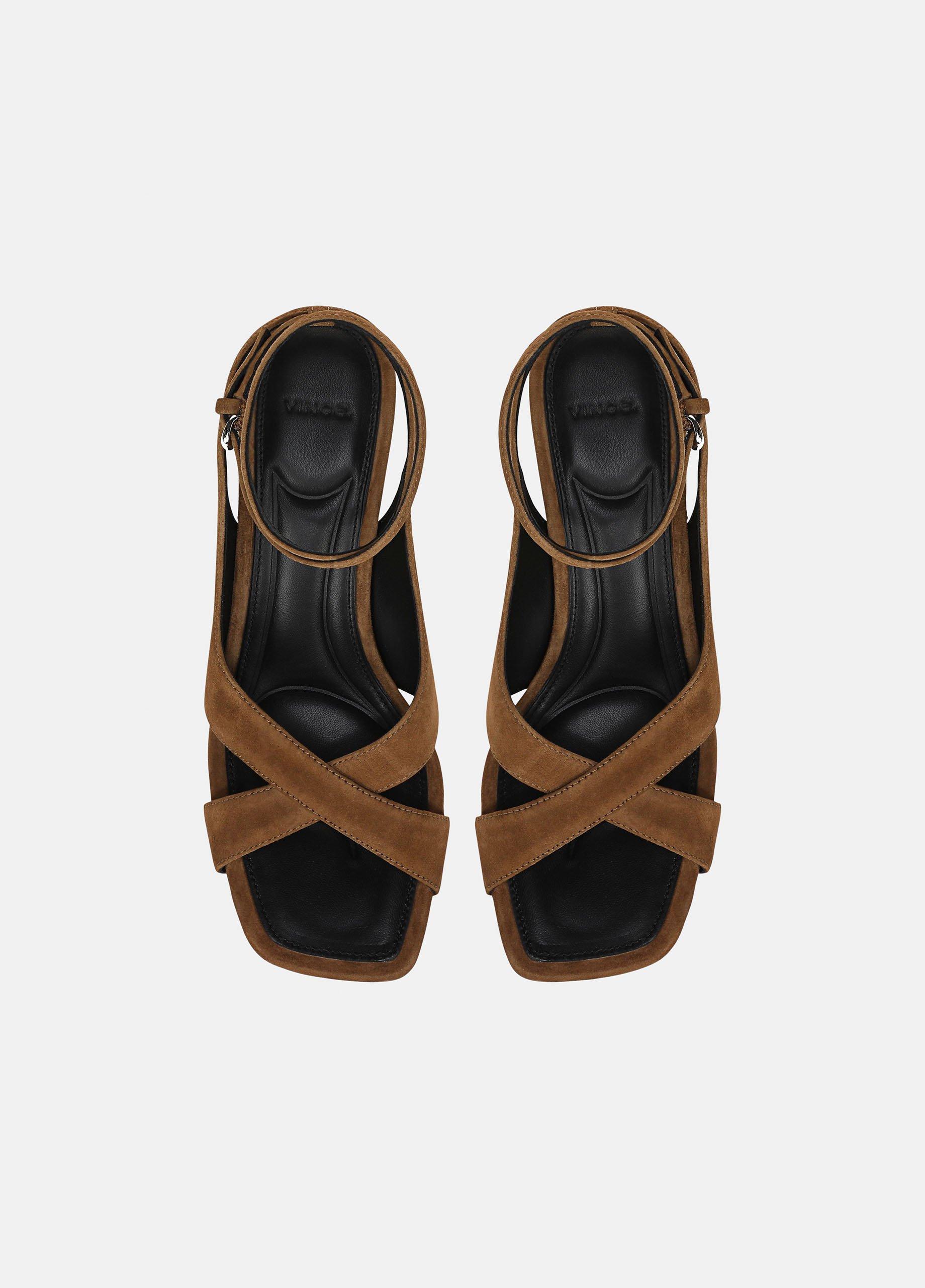 Lola Suede Heeled Wrap Sandal image number 3