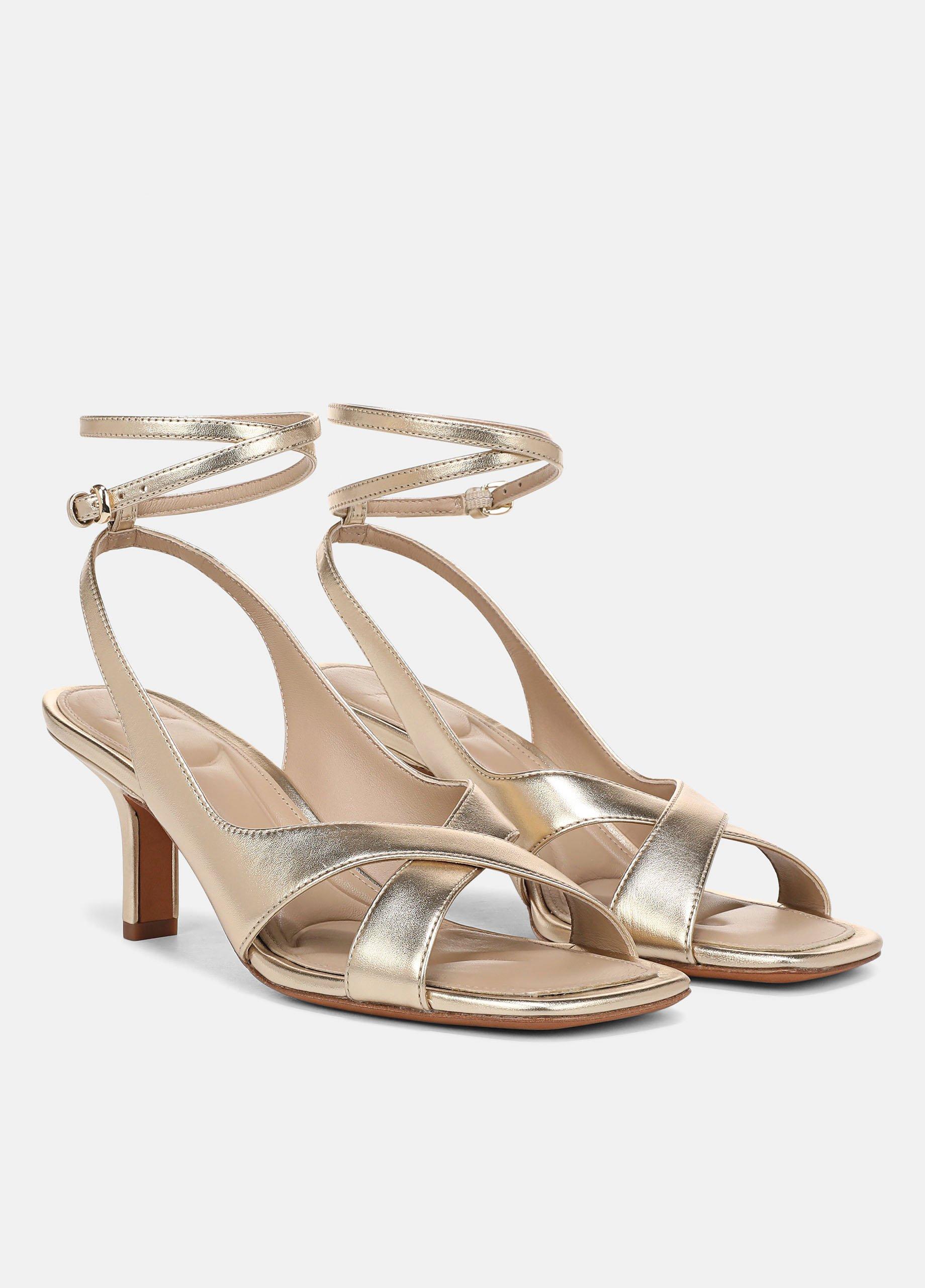 Lola Leather Heeled Wrap Sandal image number 1