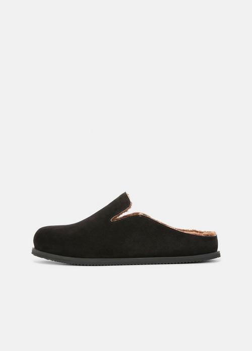 Decker Shearling-Lined Suede Clog