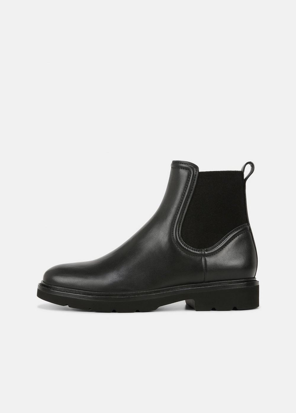 Rue Leather Lug Boot, Black, Size 5 Vince