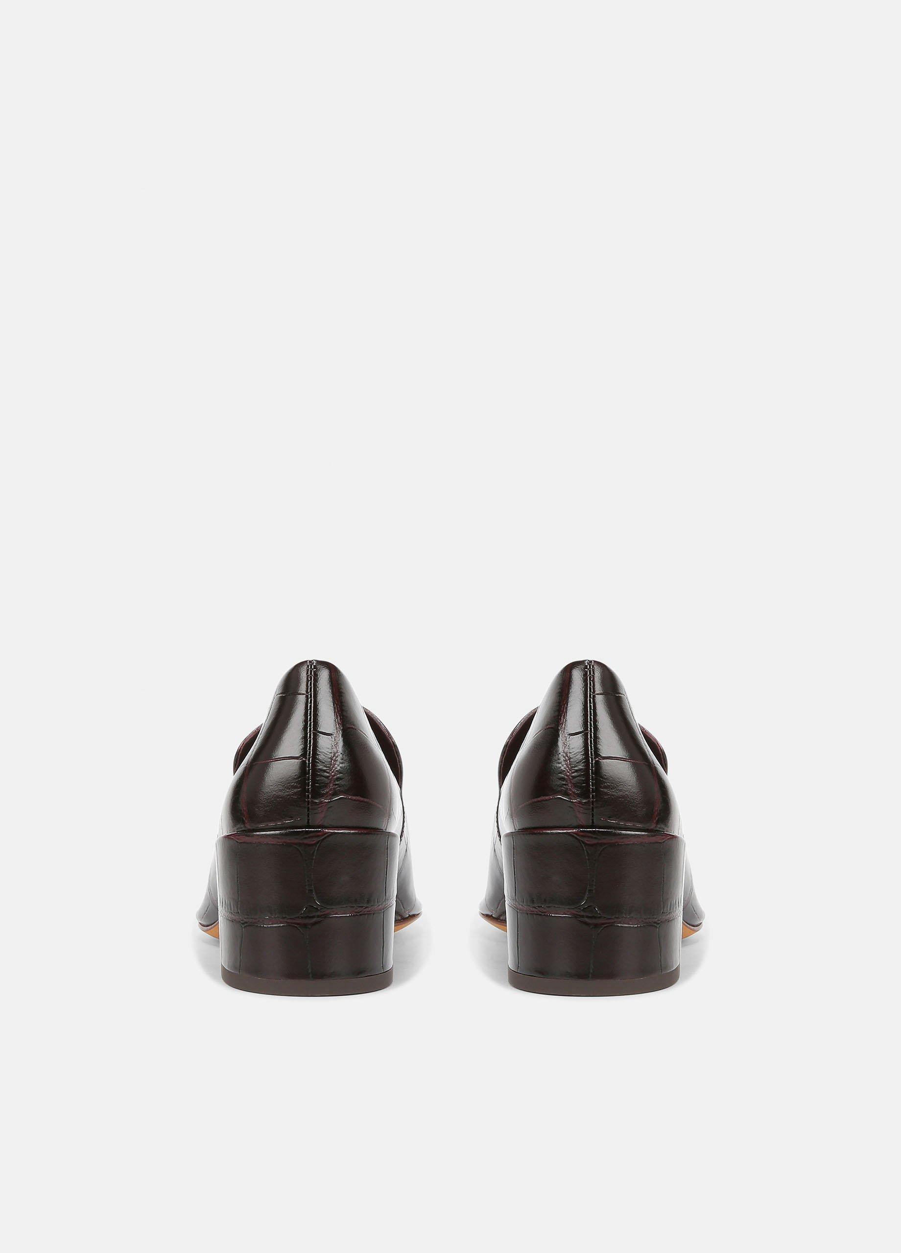 Millie Leather Heeled Loafer in Shoes | Vince