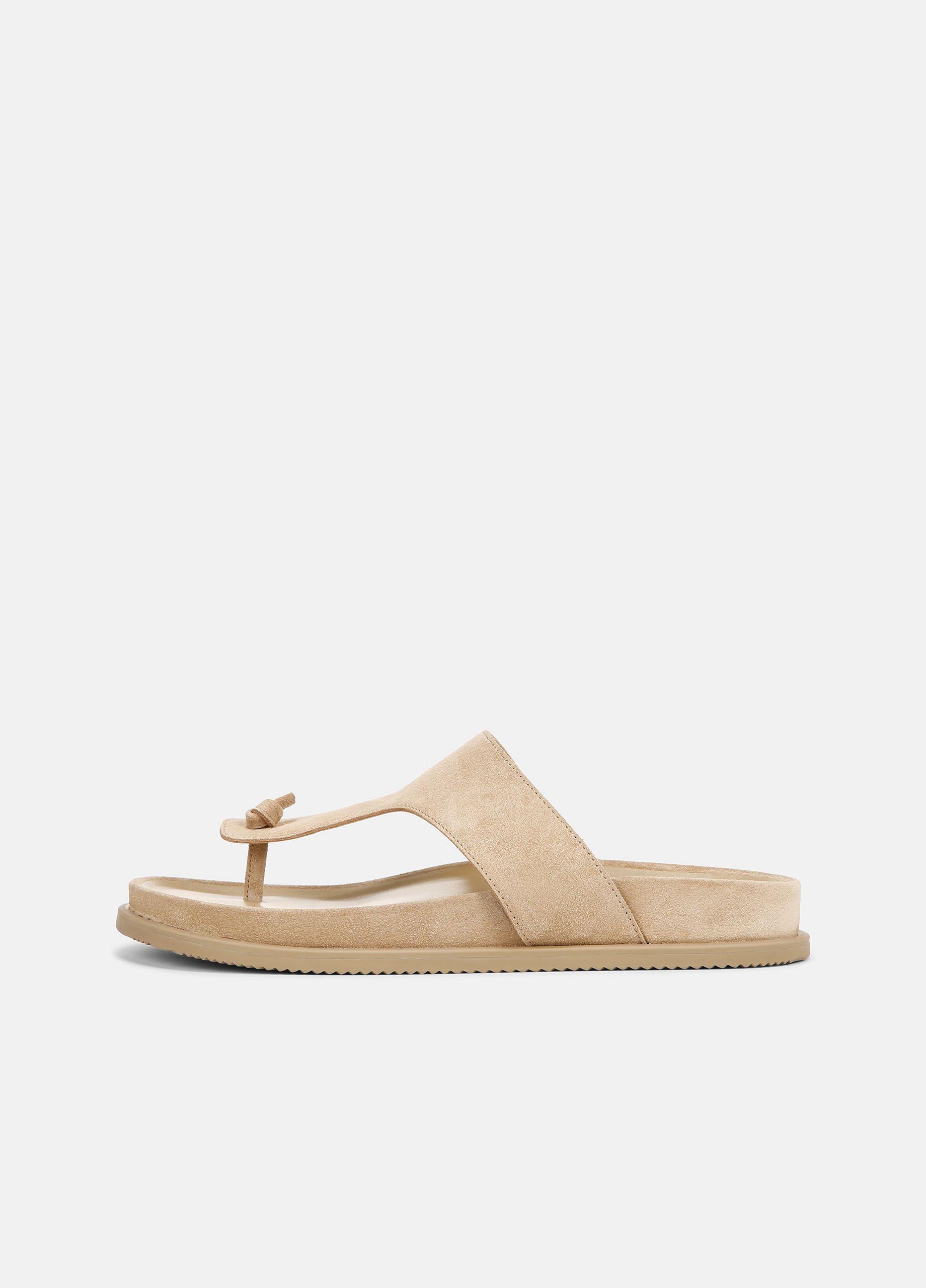 Diego Suede Thong Sandal, Sand Trail, Size 11.5 Vince