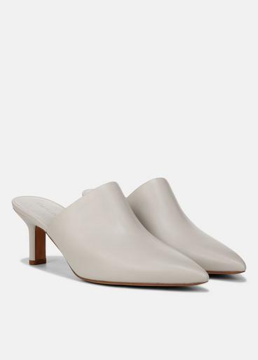 Penelope Leather Heeled Mule in Shoes | Vince