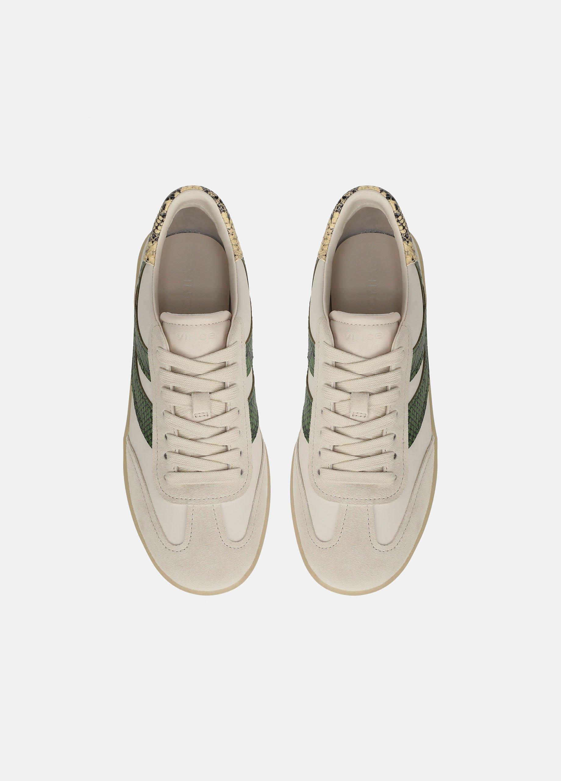 Oasis Snake-Embossed Leather & Suede Sneaker image number 3