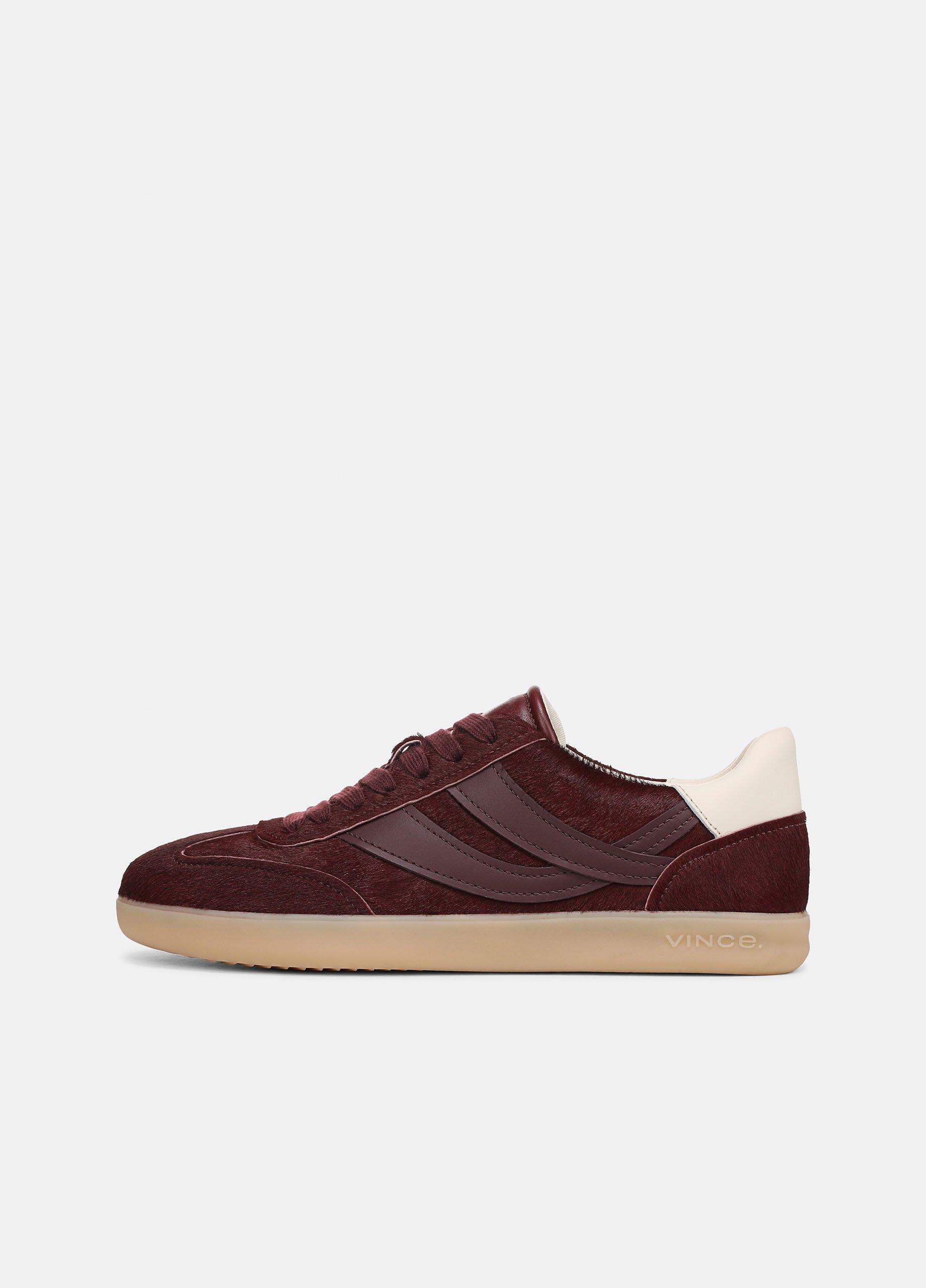 Women's Oasis Suede & Leather Sneaker, Amarena Bordeaux, Size 5 Vince