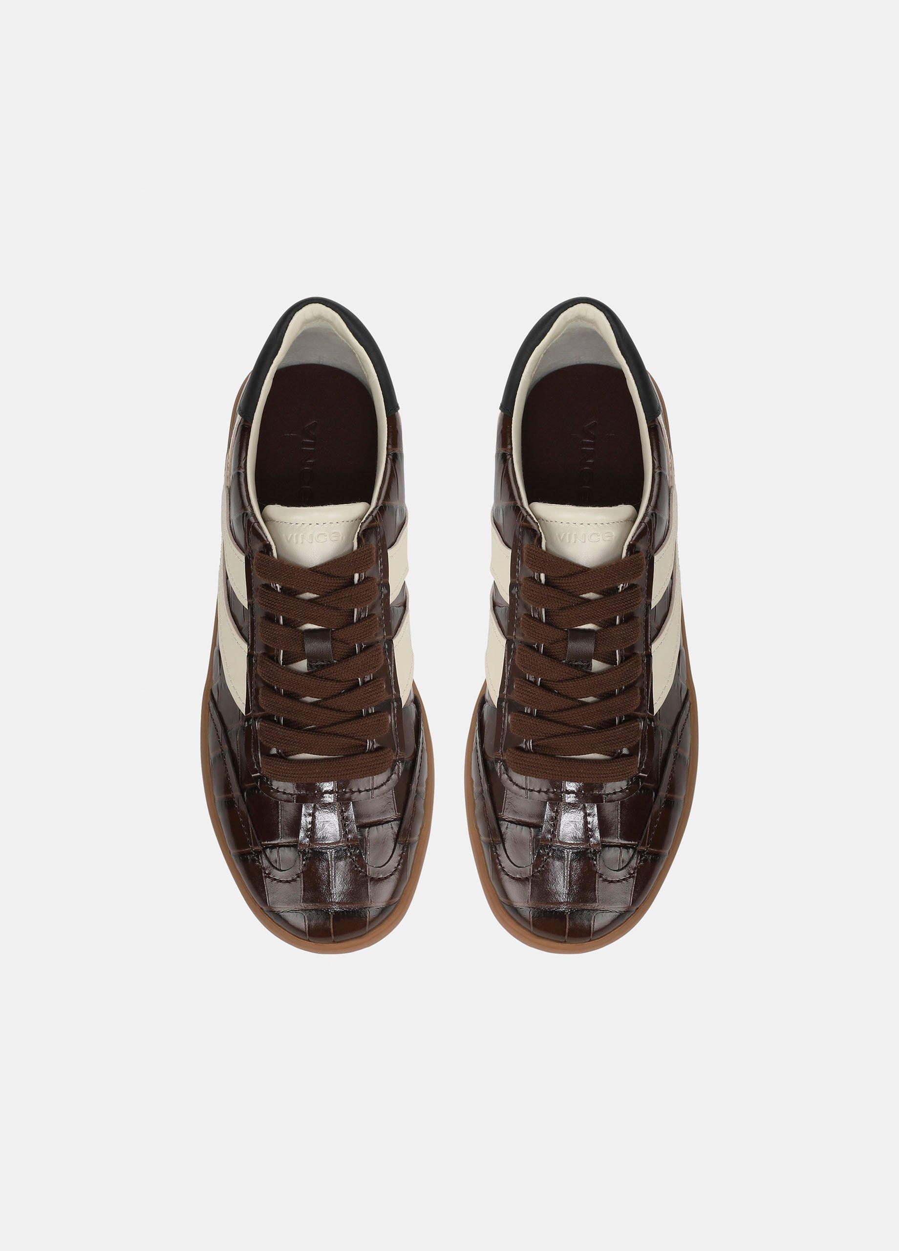 Oasis Croc-Embossed Leather Sneaker image number 3