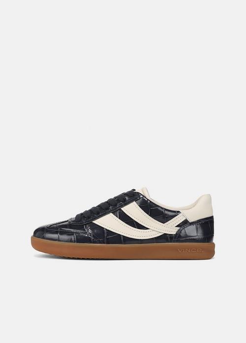 Oasis Croc-Embossed Leather Sneaker