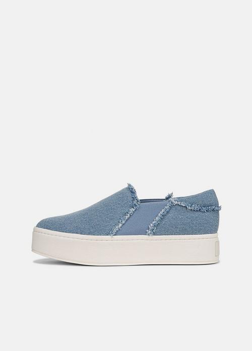  Vince Mens Shawn Slip On Sneaker Night Blue Suede 7 M