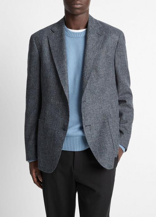 Plaid Alpaca-Blend Relaxed Sport Coat