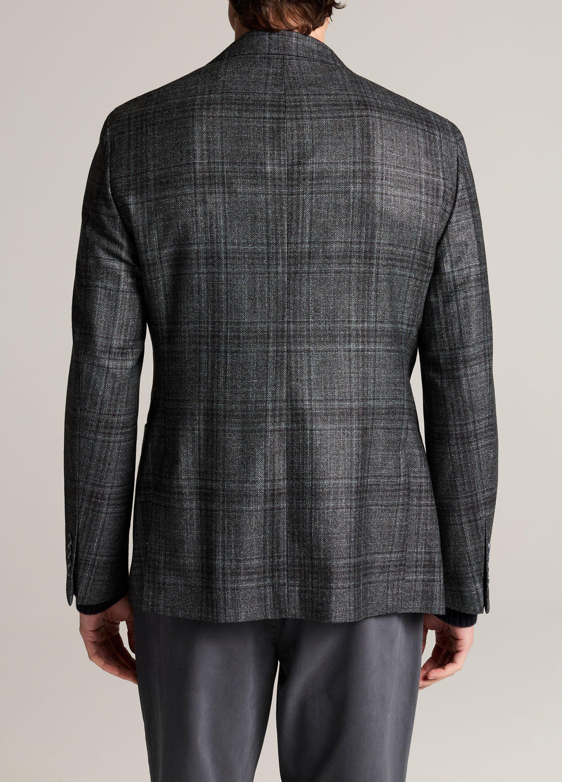 Plaid Wool & Silk-Blend Sport Coat image number 2
