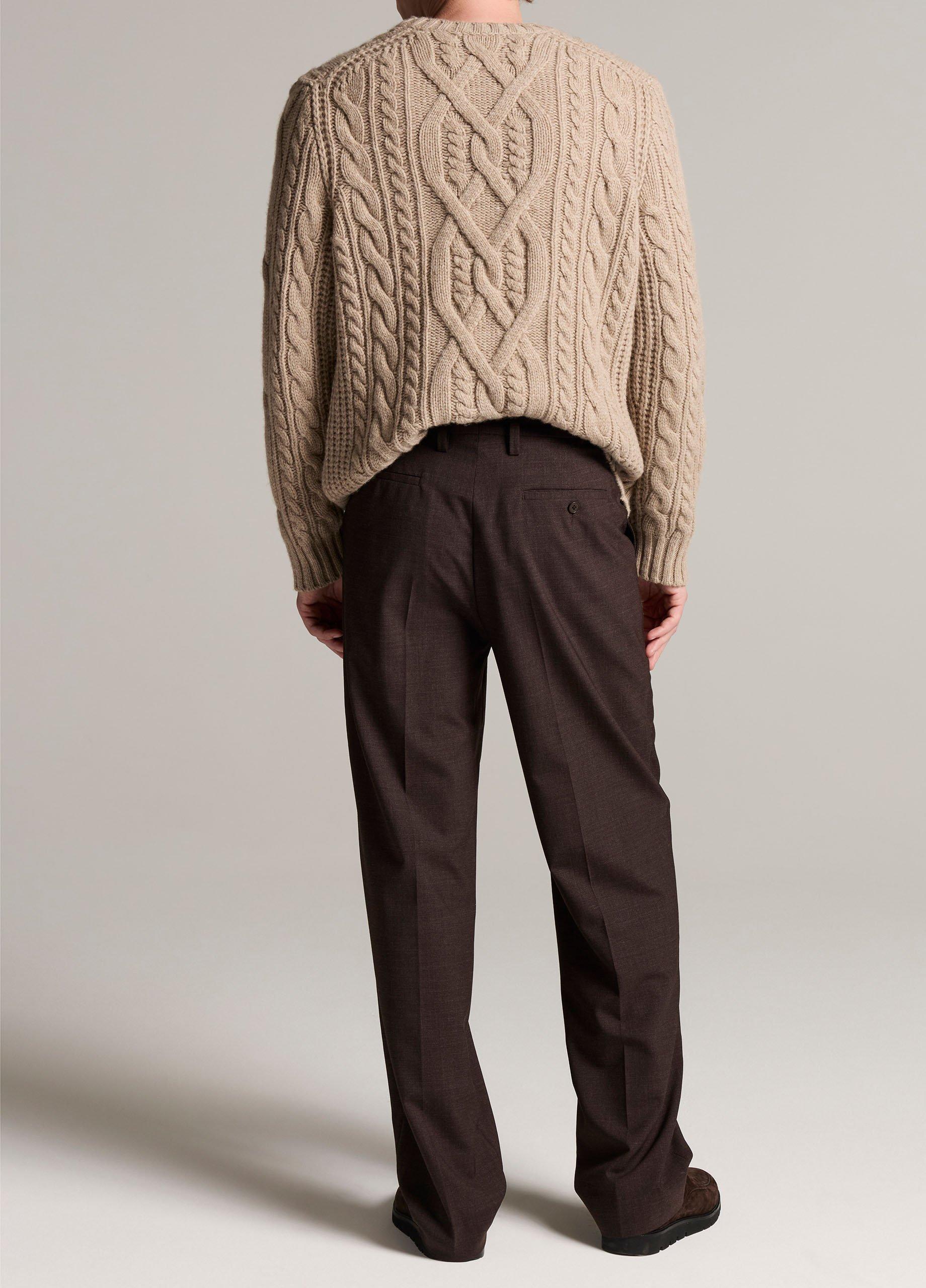 Wool-Cashmere Classic Pleated Trouser image number 2