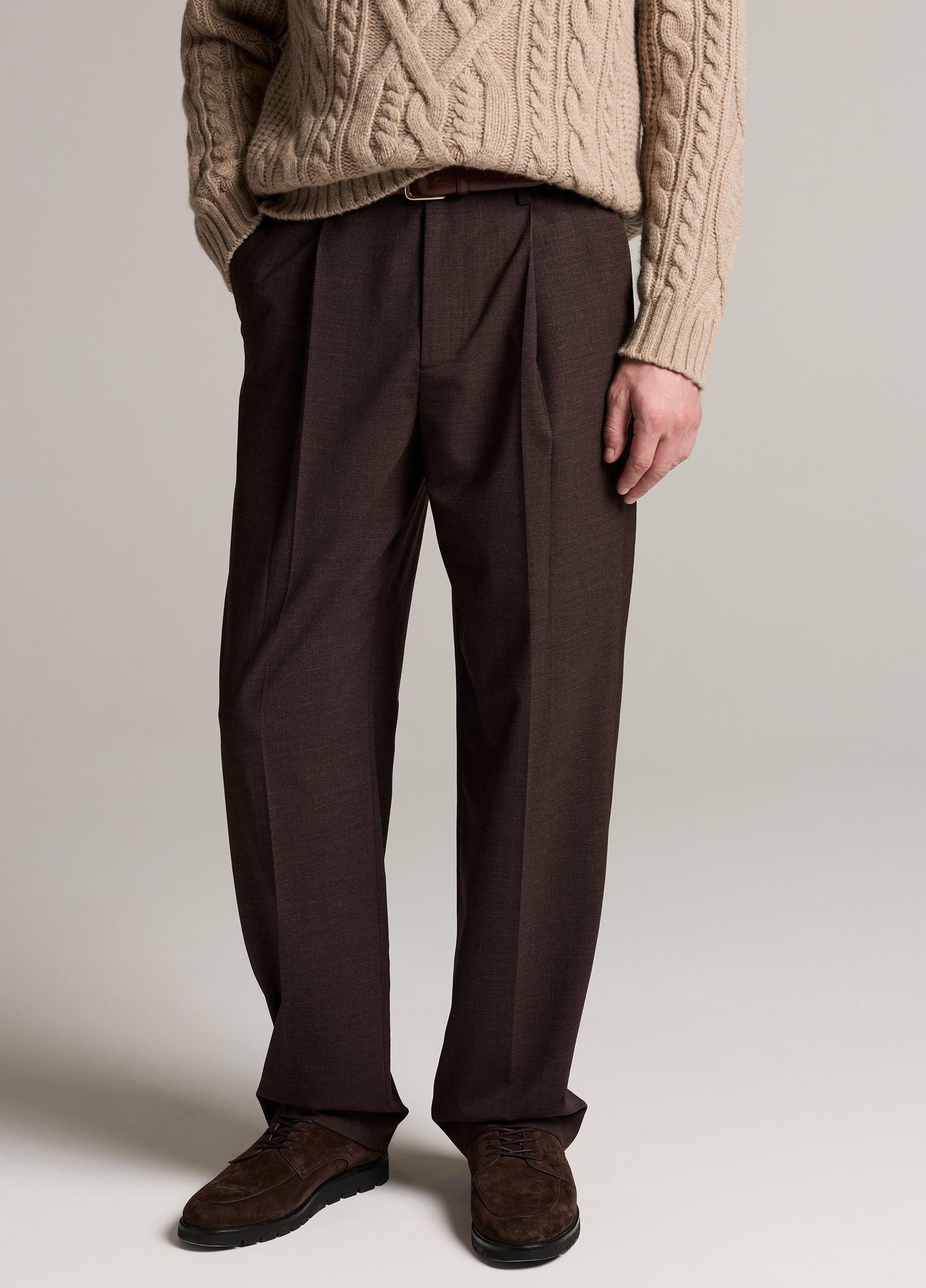 Wool-Cashmere Classic Pleated Trouser image number 3