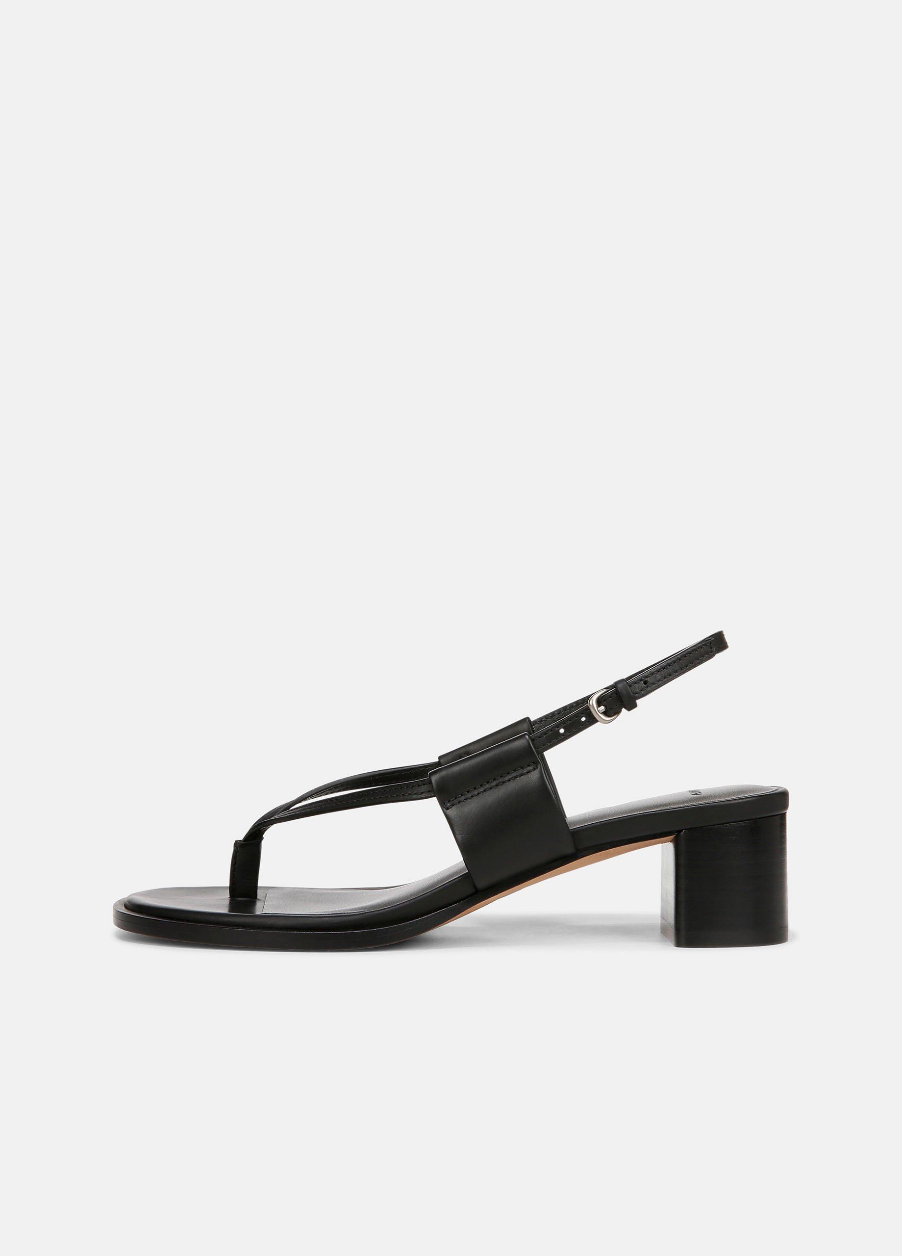Alina Leather Heeled Thong Sandal in Shoes Vince