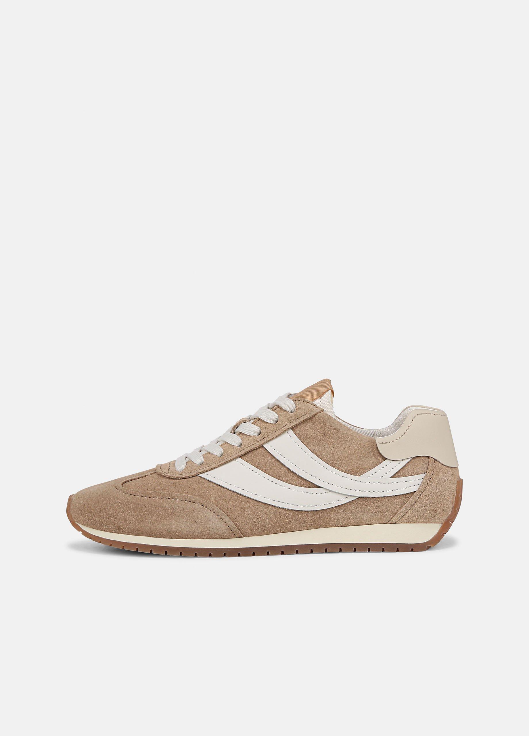 Women's Oasis Suede And Leather Runner Sneaker, New Camel/white Foam, Size 9 Vince