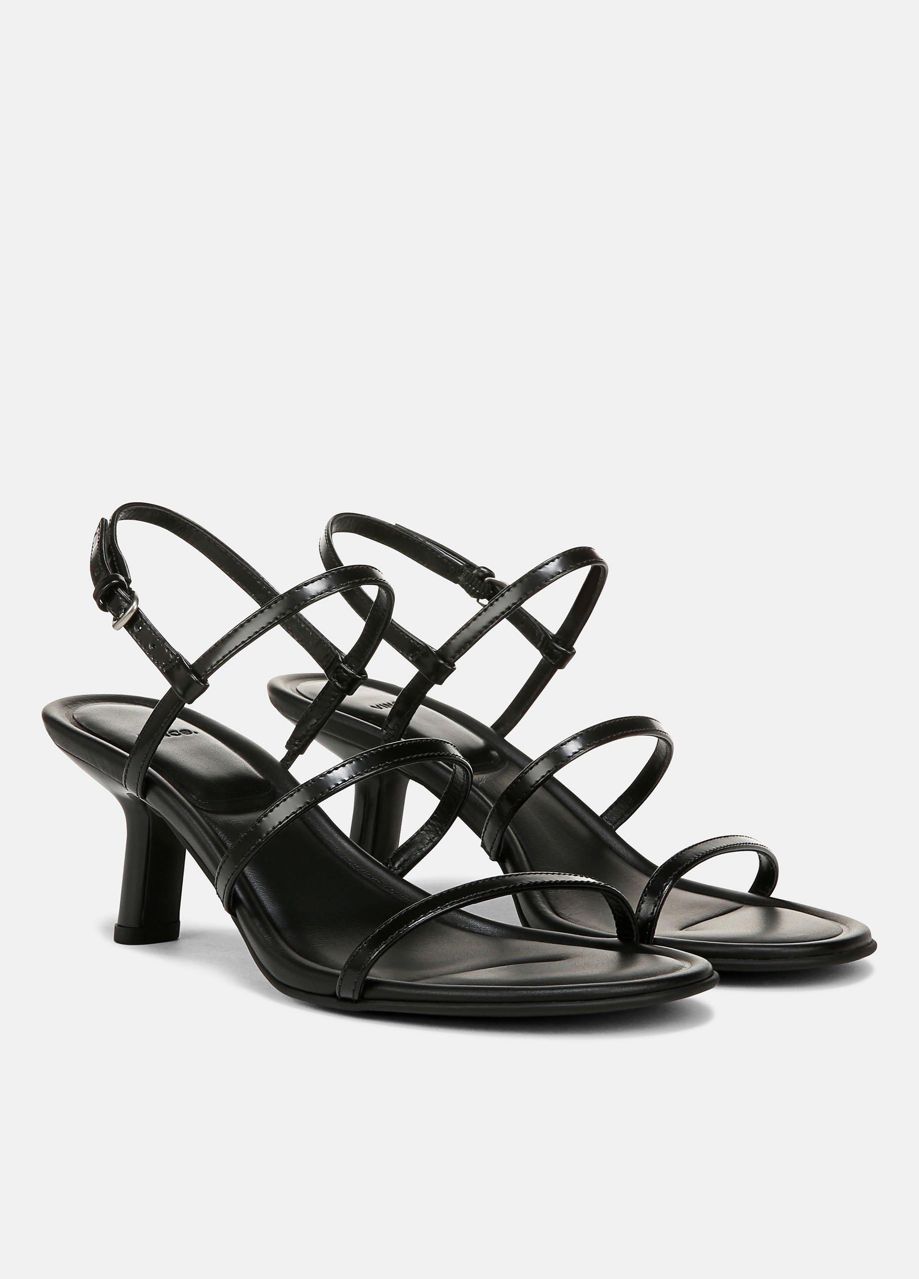 Josie Leather Strappy Heeled Sandal in Sandals Vince