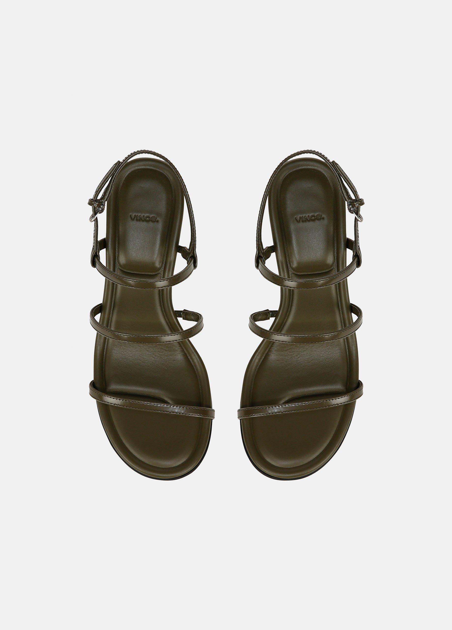 Josie Leather Strappy Heeled Sandal in Shoes | Vince
