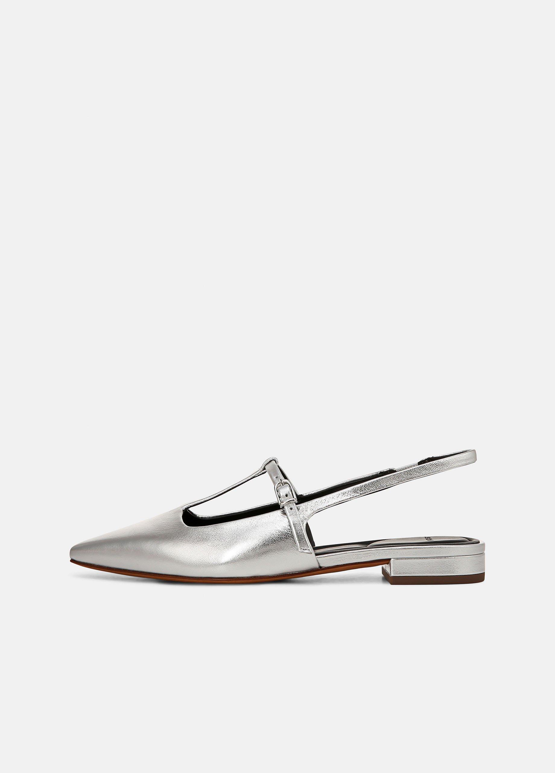 Iliana Metallic Leather Slingback Flat In Shoes 