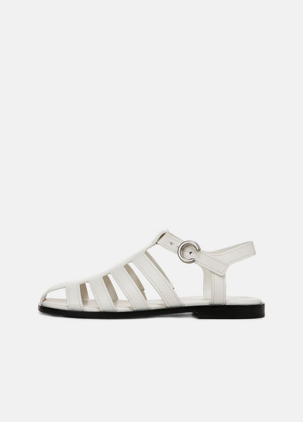 Vince Melina supple leather fisherman sandal in milk