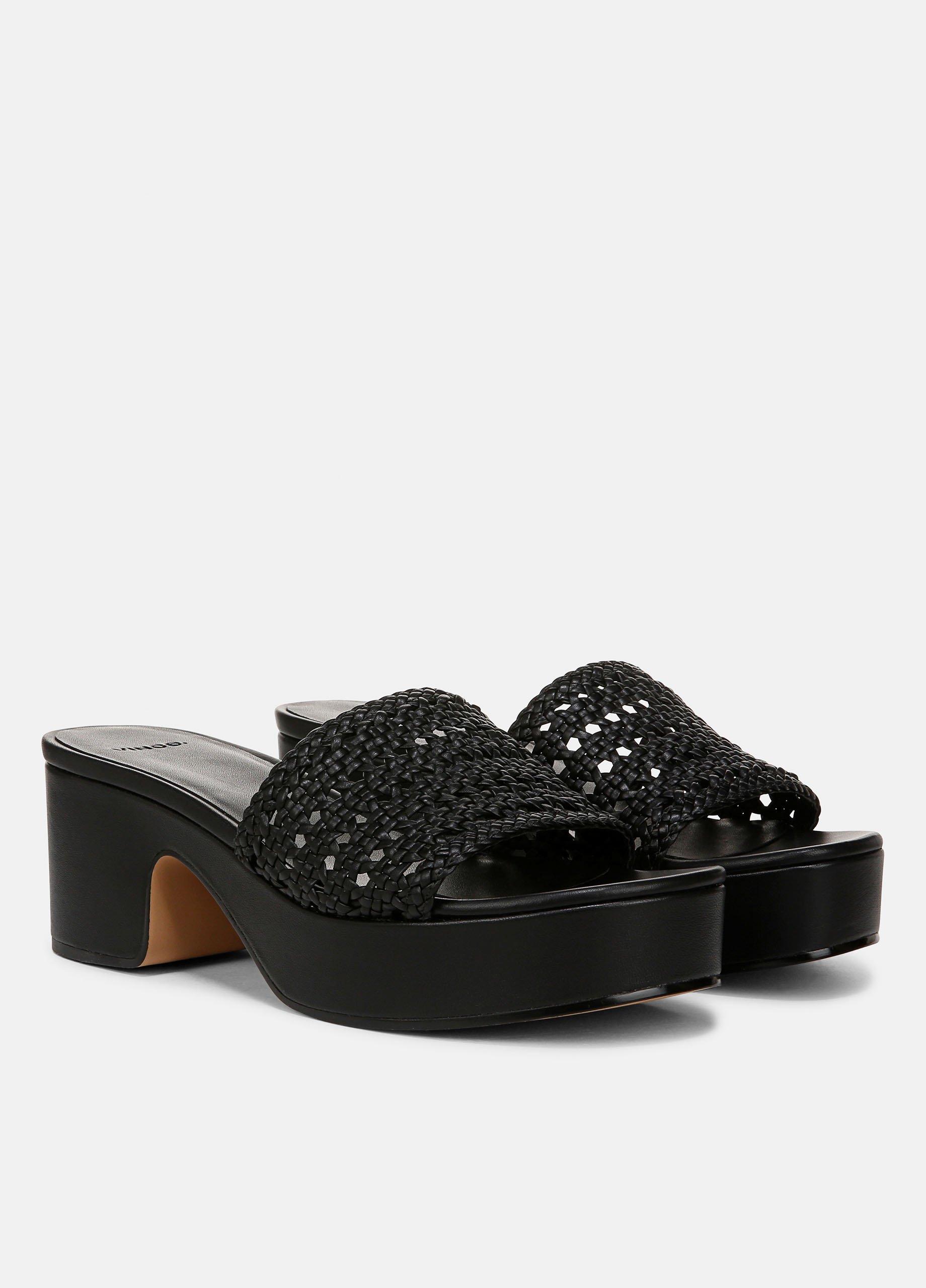 Margo Woven Leather Platform Sandal in Shoes | Vince