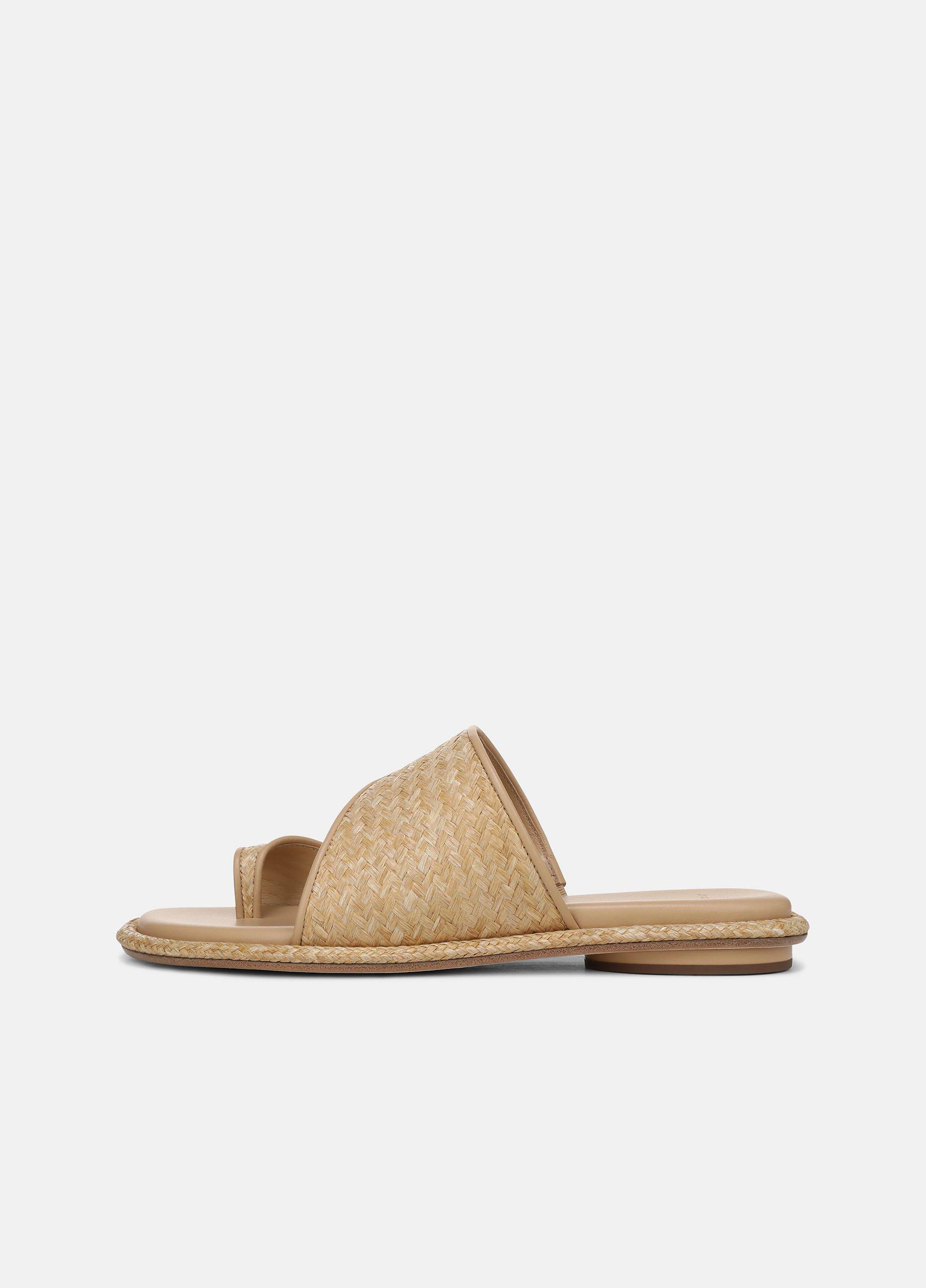 Women's Lukas Raffia Sandal, Toasted Wheat, Size 6.5 Vince