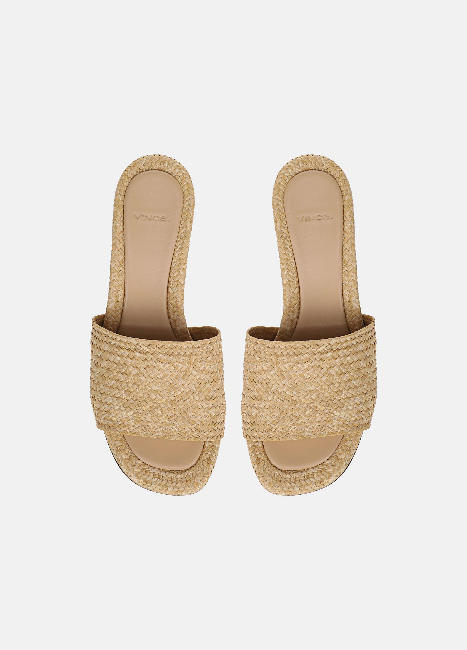 Ariana Raffia Heeled Sandal in Heels | Vince