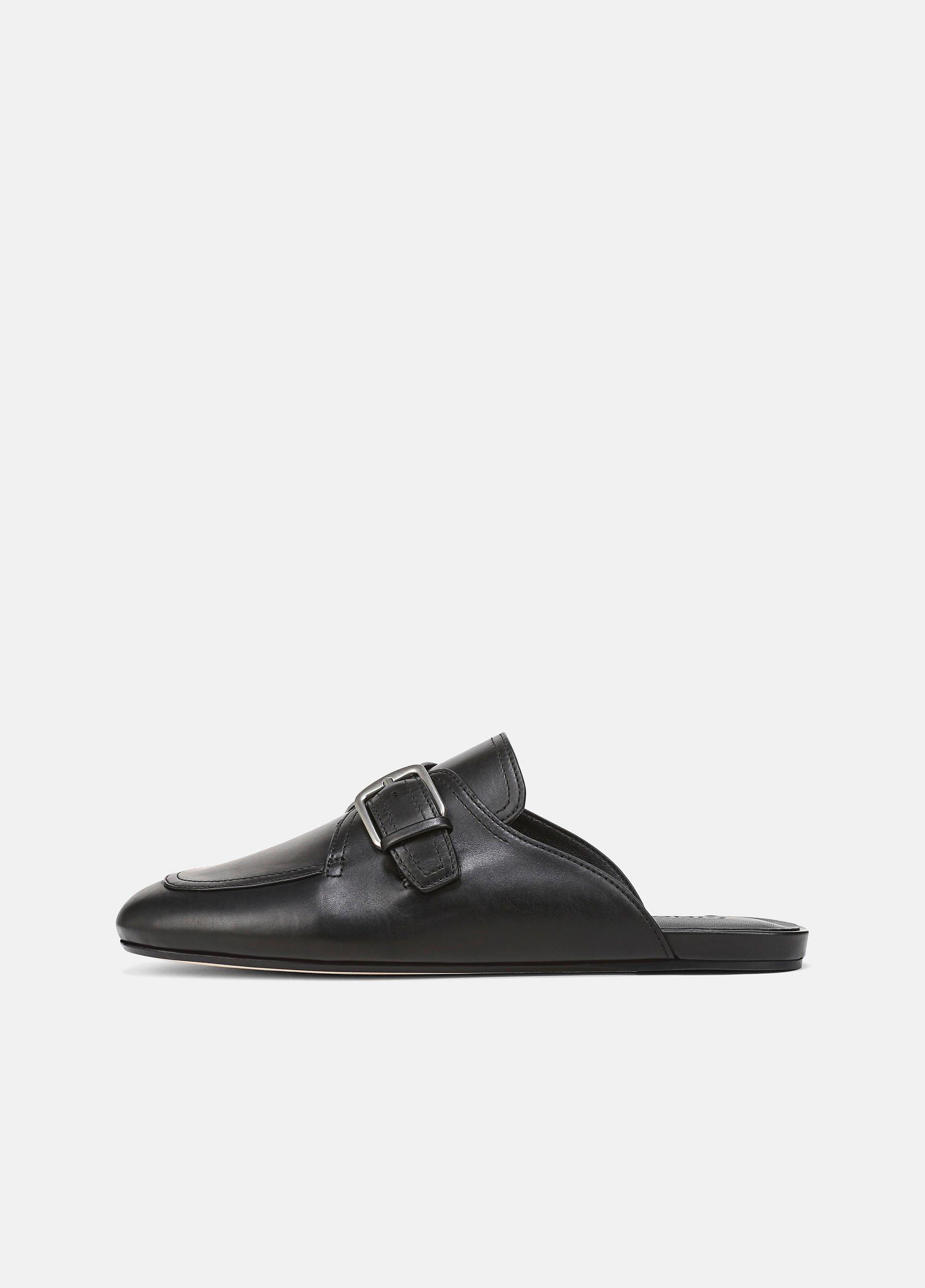 Women's Minetta Leather Loafer Mule, Black, Size 7 Vince