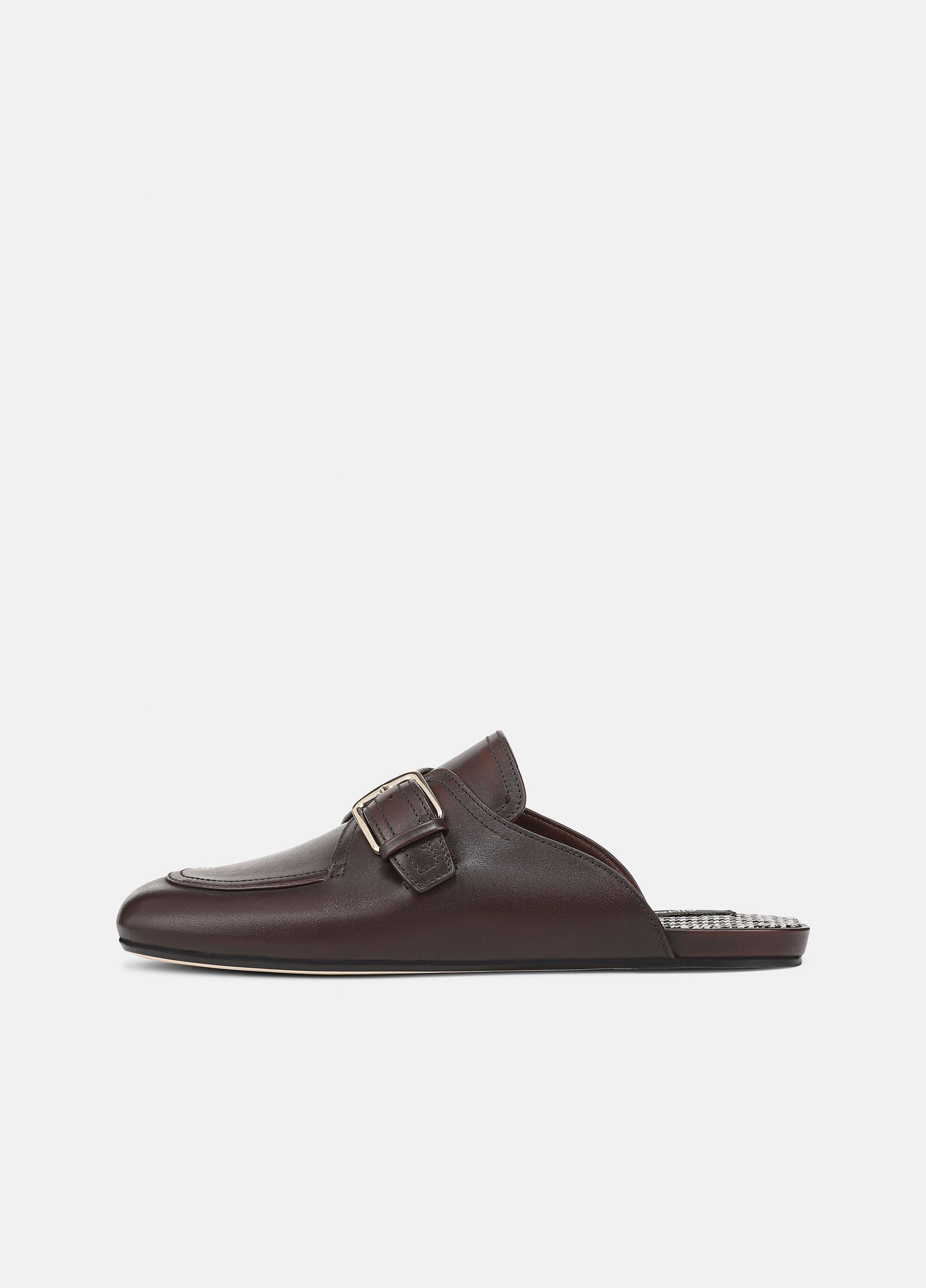 Women's Minetta Leather Loafer Mule, Chili Brown, Size 5 Vince