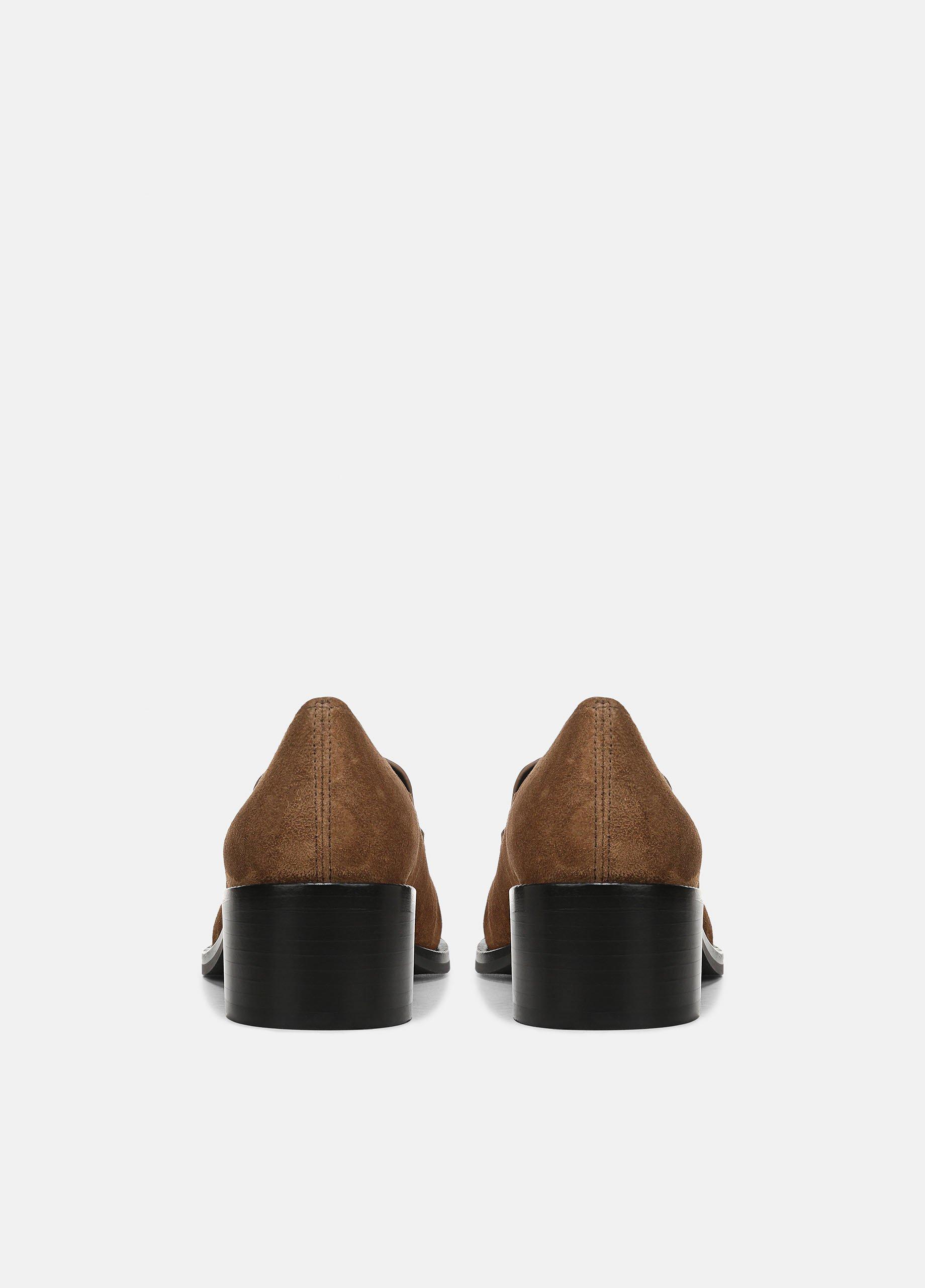 Larose Suede Heeled Loafer in Shoes | Vince