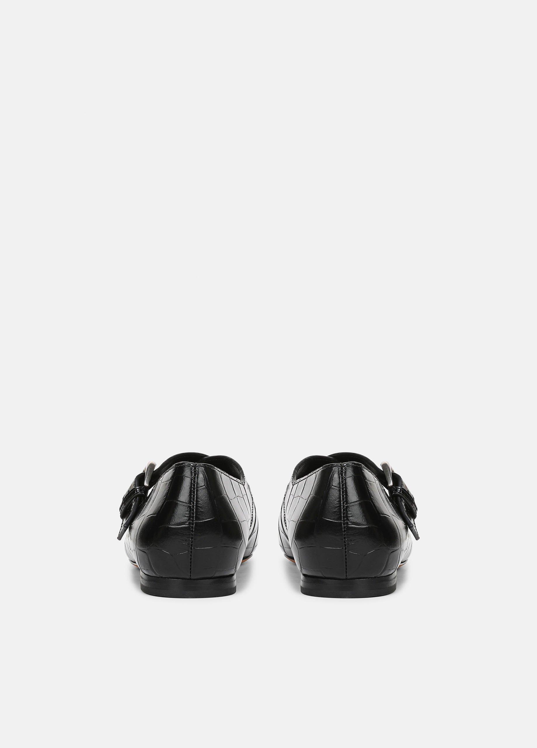 Cici Croc-Embossed Leather Flat image number 2