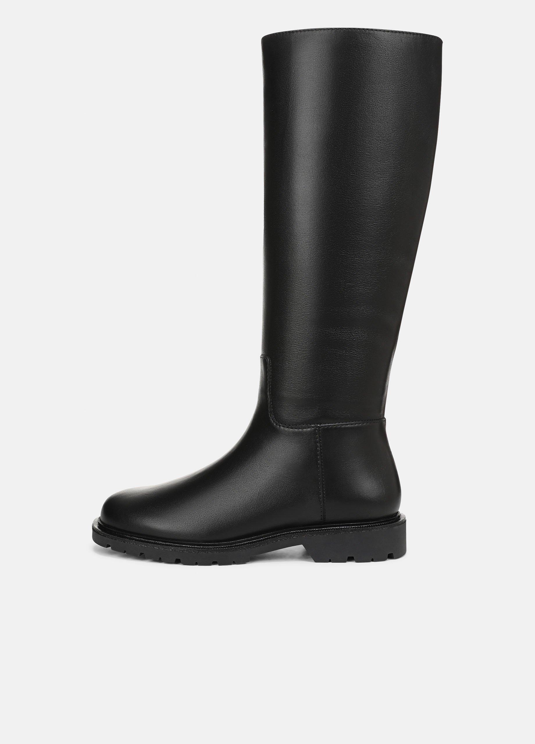 Sibelle Leather Wide-Calf Riding Boot