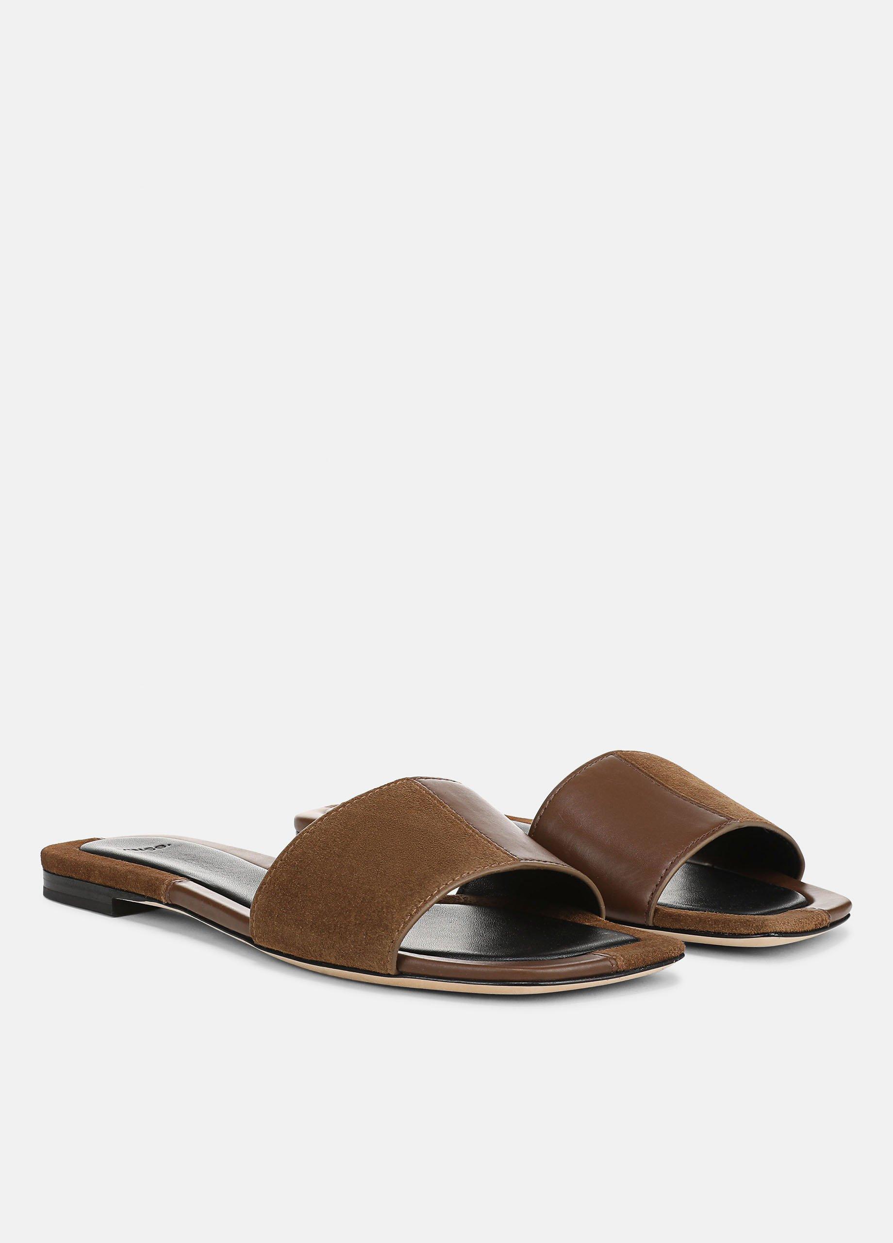 Valeria Leather & Suede Slide Sandal image number 1