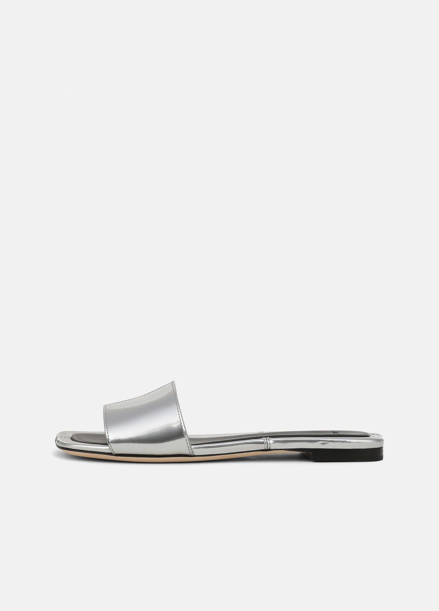 Valeria Metallic Leather Slide Sandal image number 0
