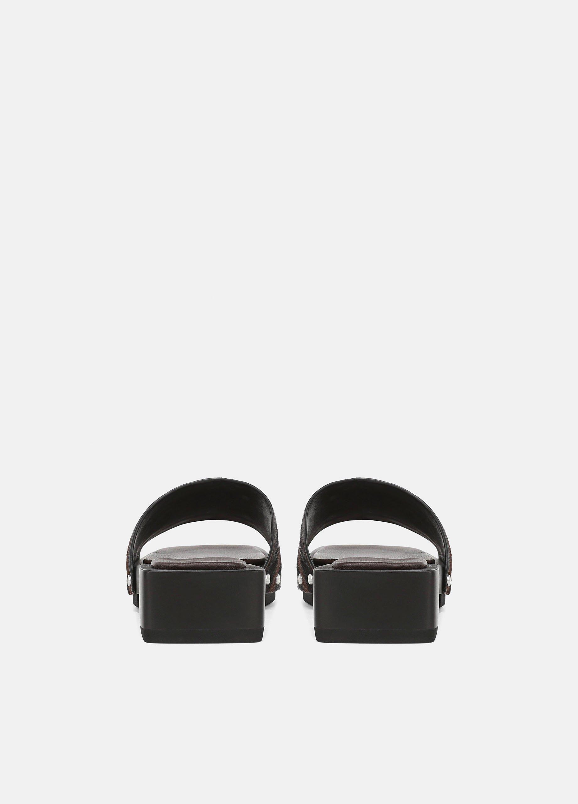 Barbara Animal-Print Calf Hair Slide Sandal image number 2